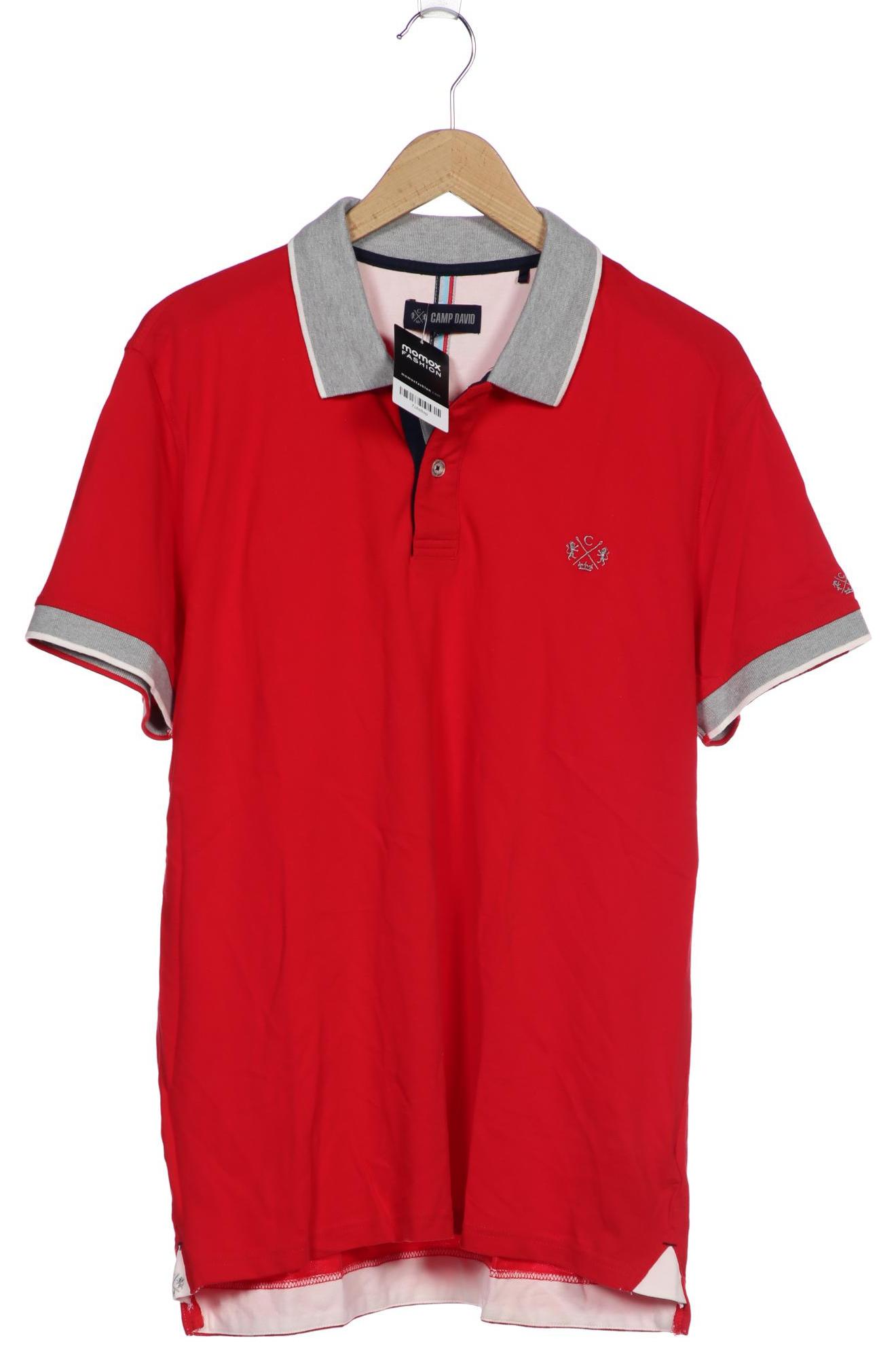 

Camp David Herren Poloshirt, rot