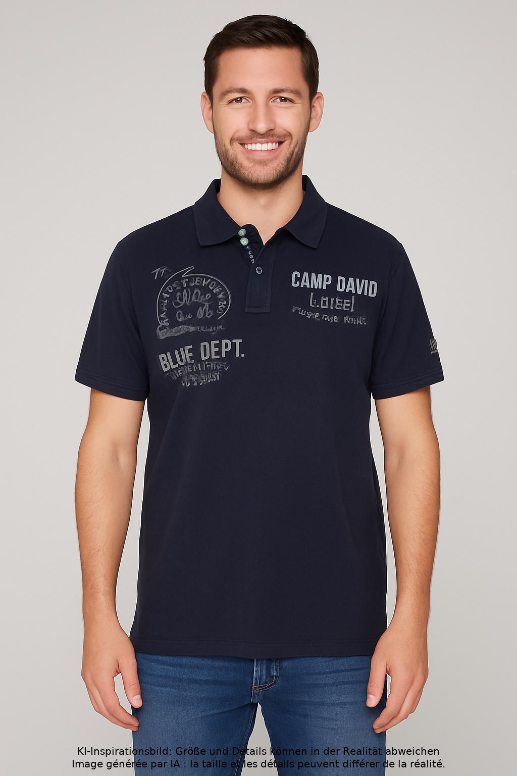 

Camp David Herren Poloshirt, marineblau, Gr. 58