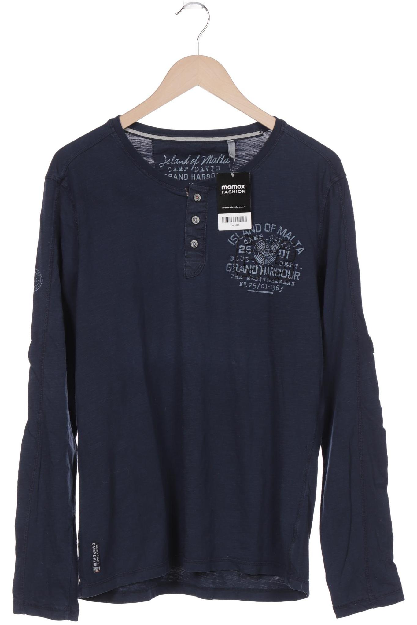 

Camp David Herren Langarmshirt, marineblau