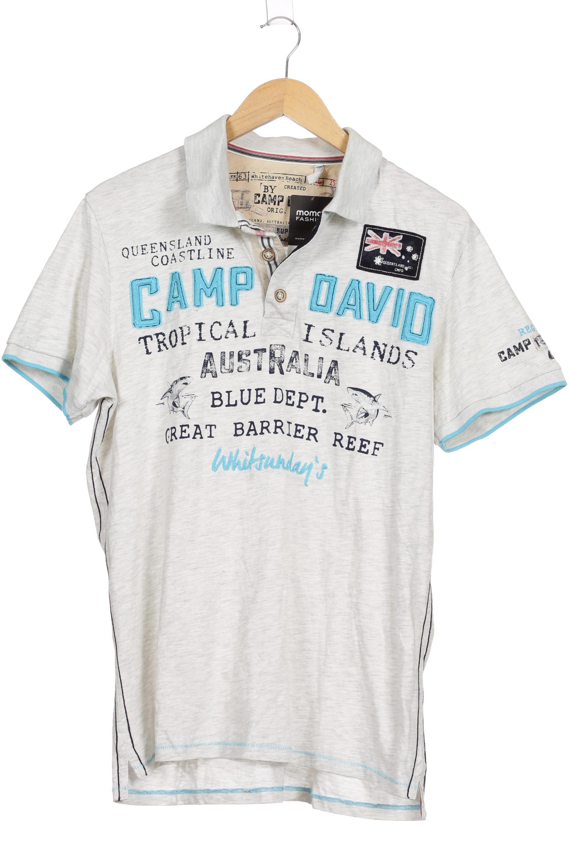 Thumbnail - Camp David Herren Poloshirt, grau, Gr.