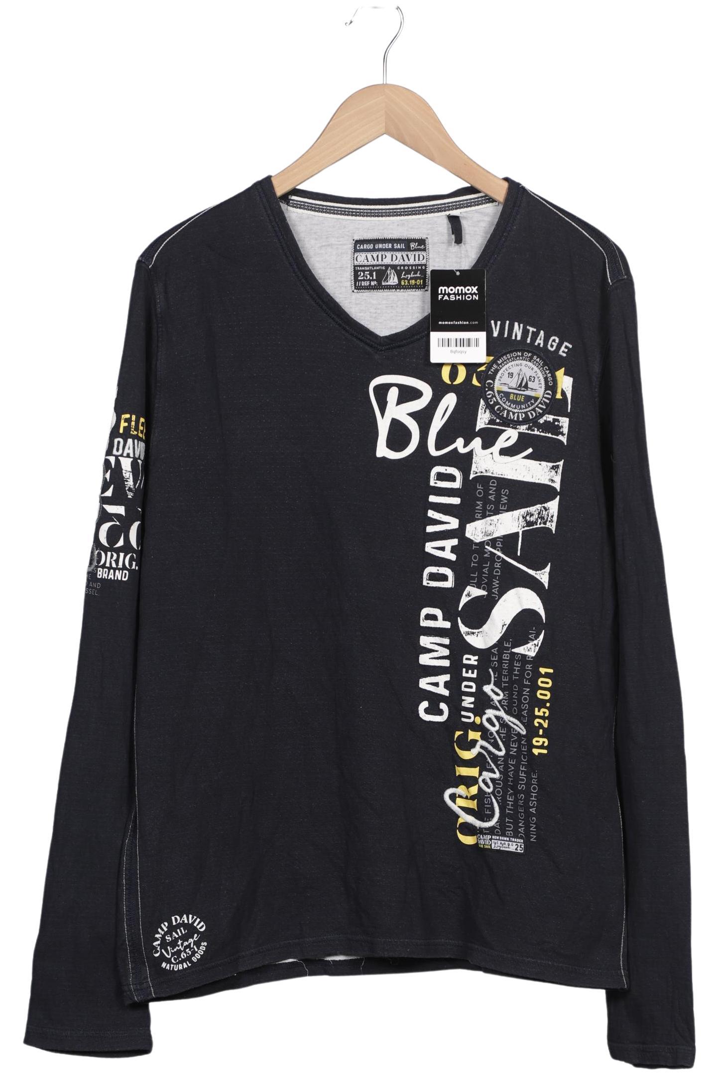 

Camp David Herren Langarmshirt, marineblau, Gr. 48