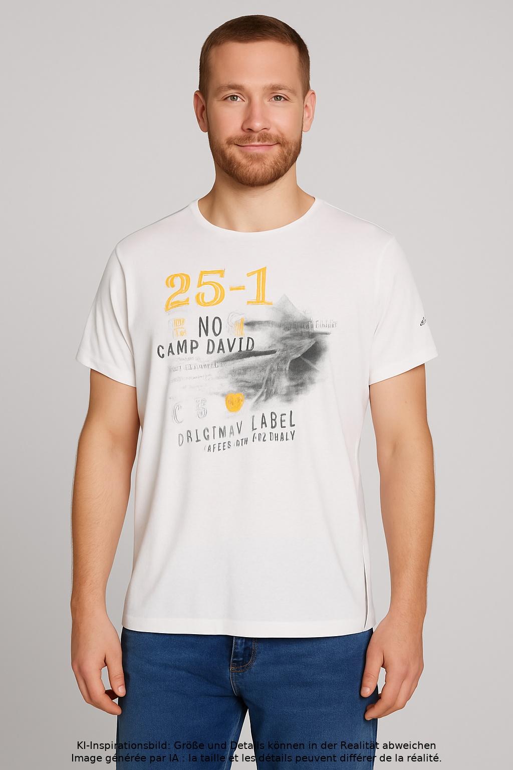 

Camp David Herren T-Shirt, weiß, Gr. 52