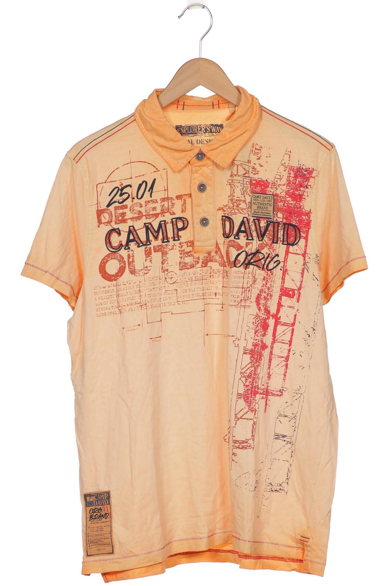 

Camp David Herren Poloshirt, orange, Gr. 54