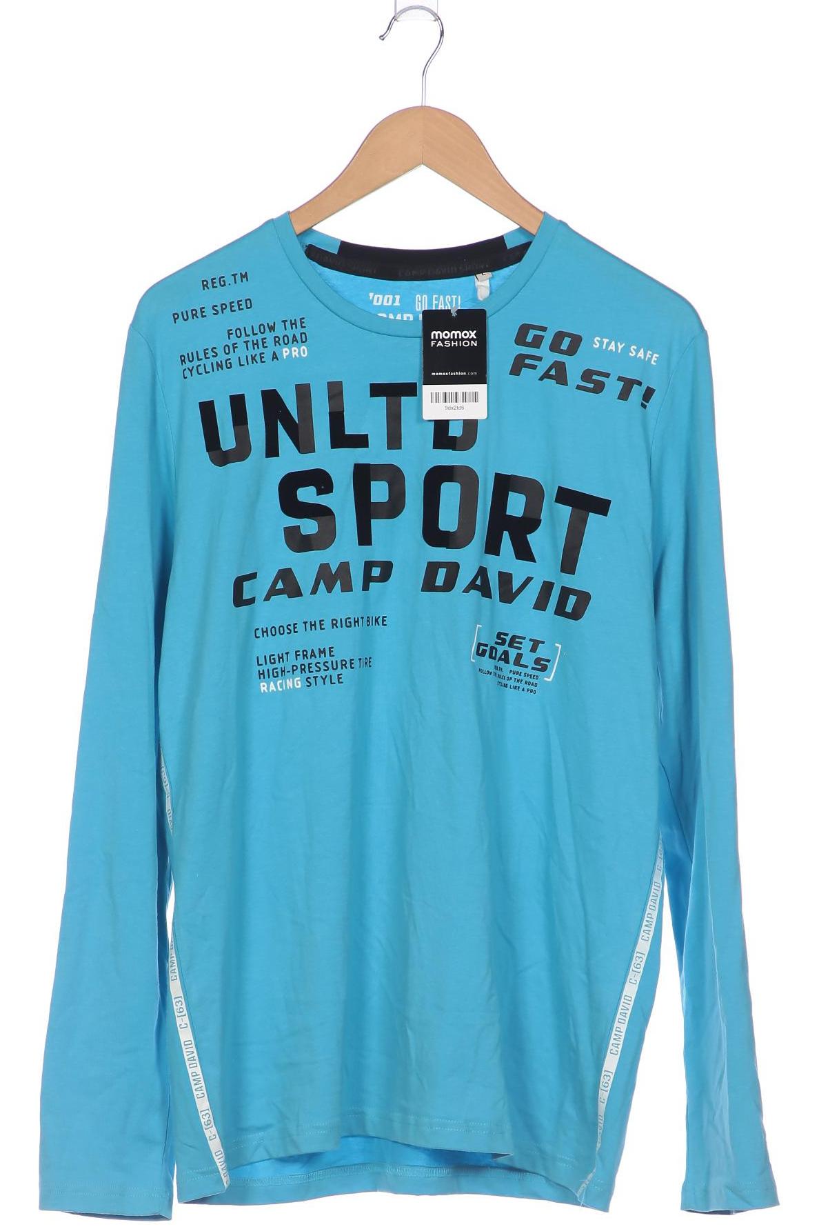 

Camp David Herren Langarmshirt, blau, Gr. 52