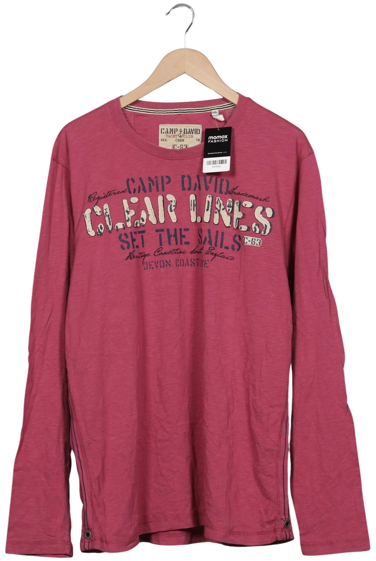 

Camp David Herren Langarmshirt, bordeaux, Gr. 56
