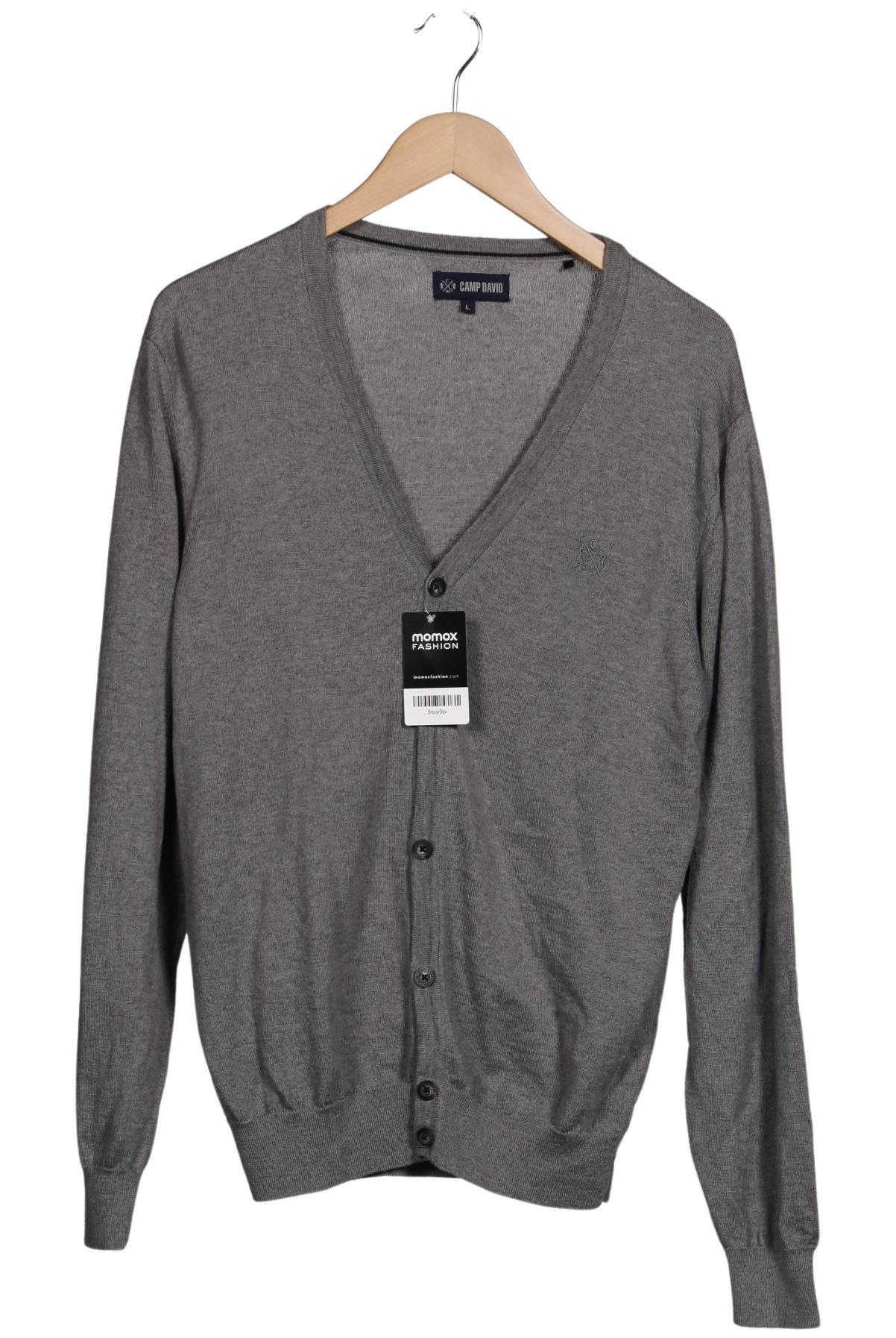 Thumbnail - Camp David Herren Strickjacke, grau, Gr. 52