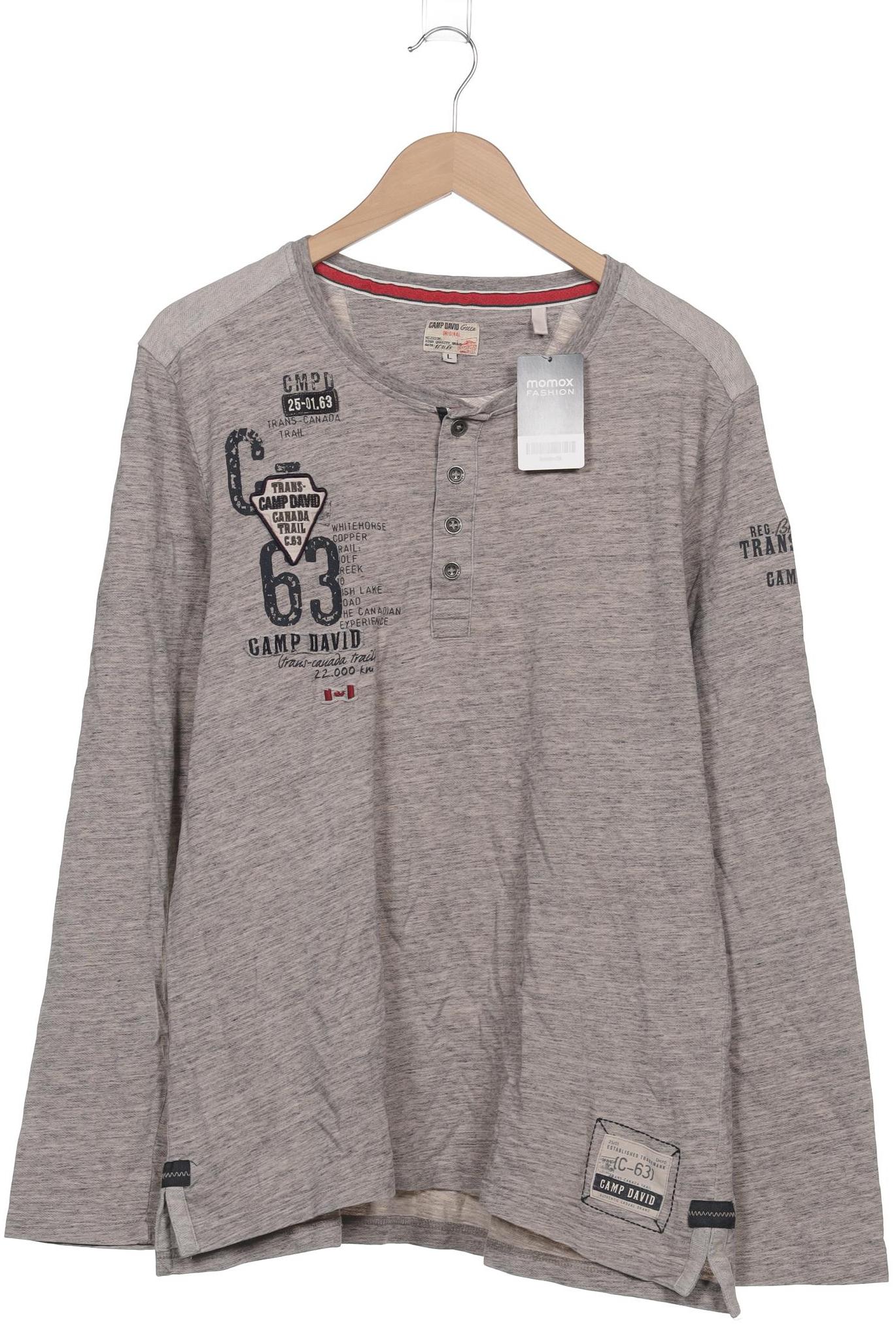 

Camp David Herren Langarmshirt, grau, Gr. 52
