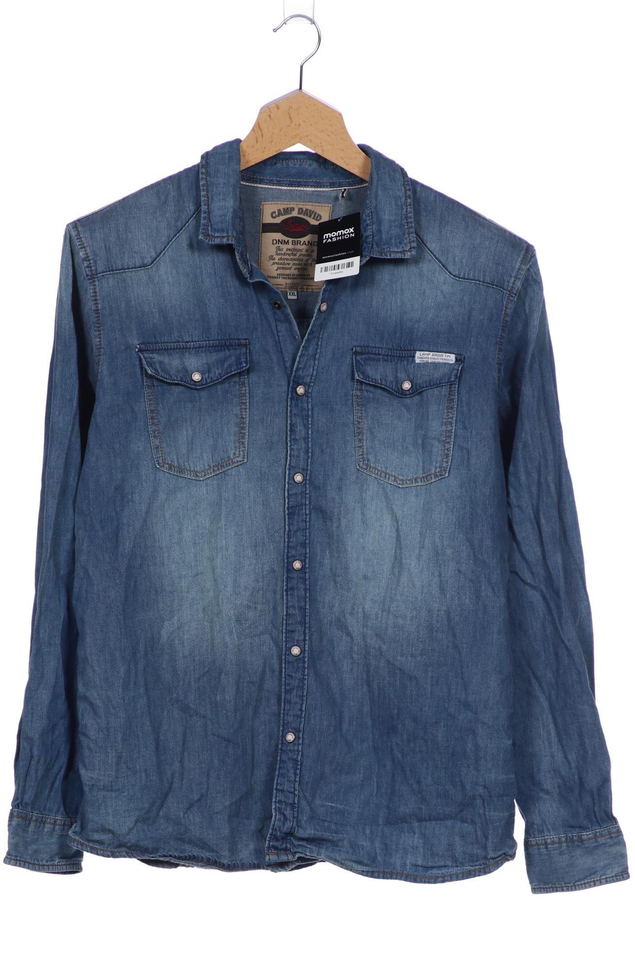 

Camp David Herren Langarmshirt, blau, Gr. 56