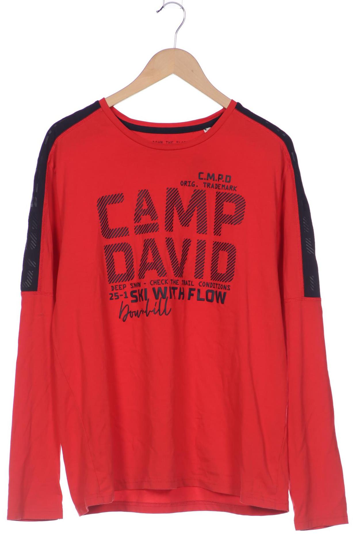 

Camp David Herren Langarmshirt, rot, Gr. 56