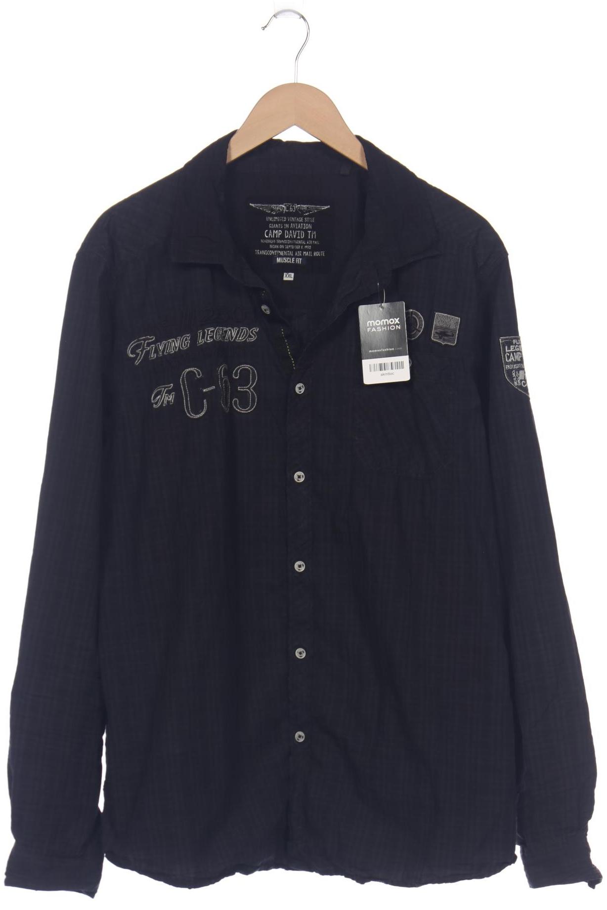 Thumbnail - Camp David Herren Hemd, schwarz, Gr. 56