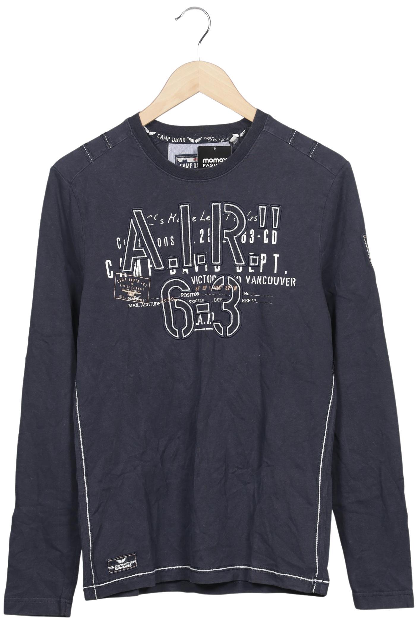 

Camp David Herren Langarmshirt, marineblau, Gr. 46