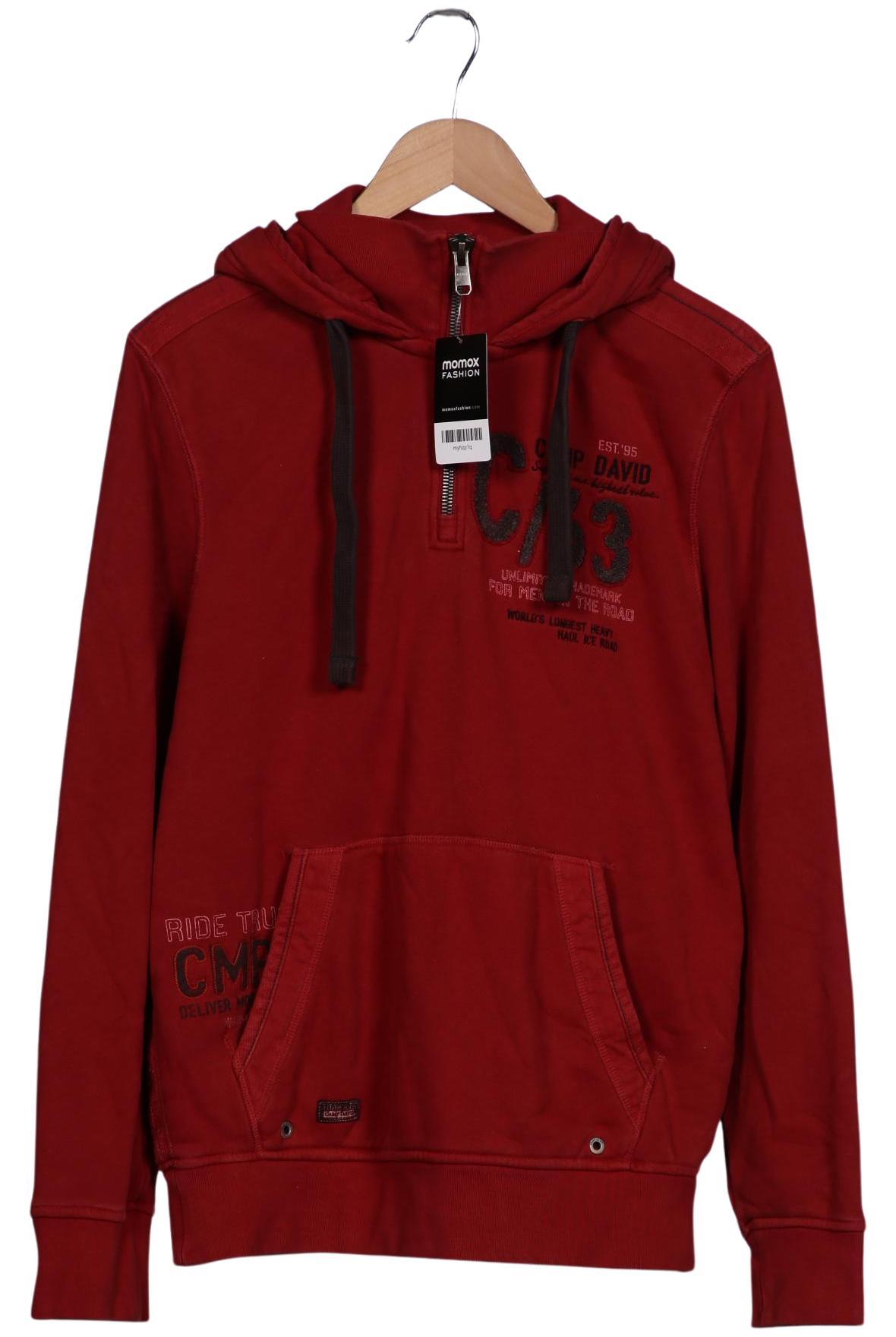 Thumbnail - Camp David Herren Kapuzenpullover, bordeaux, Gr. 48