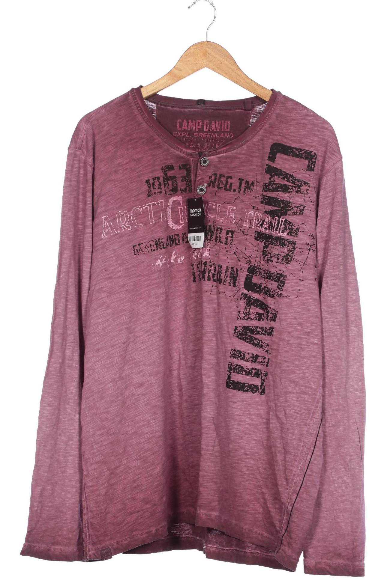 

Camp David Herren Langarmshirt, pink, Gr. 58