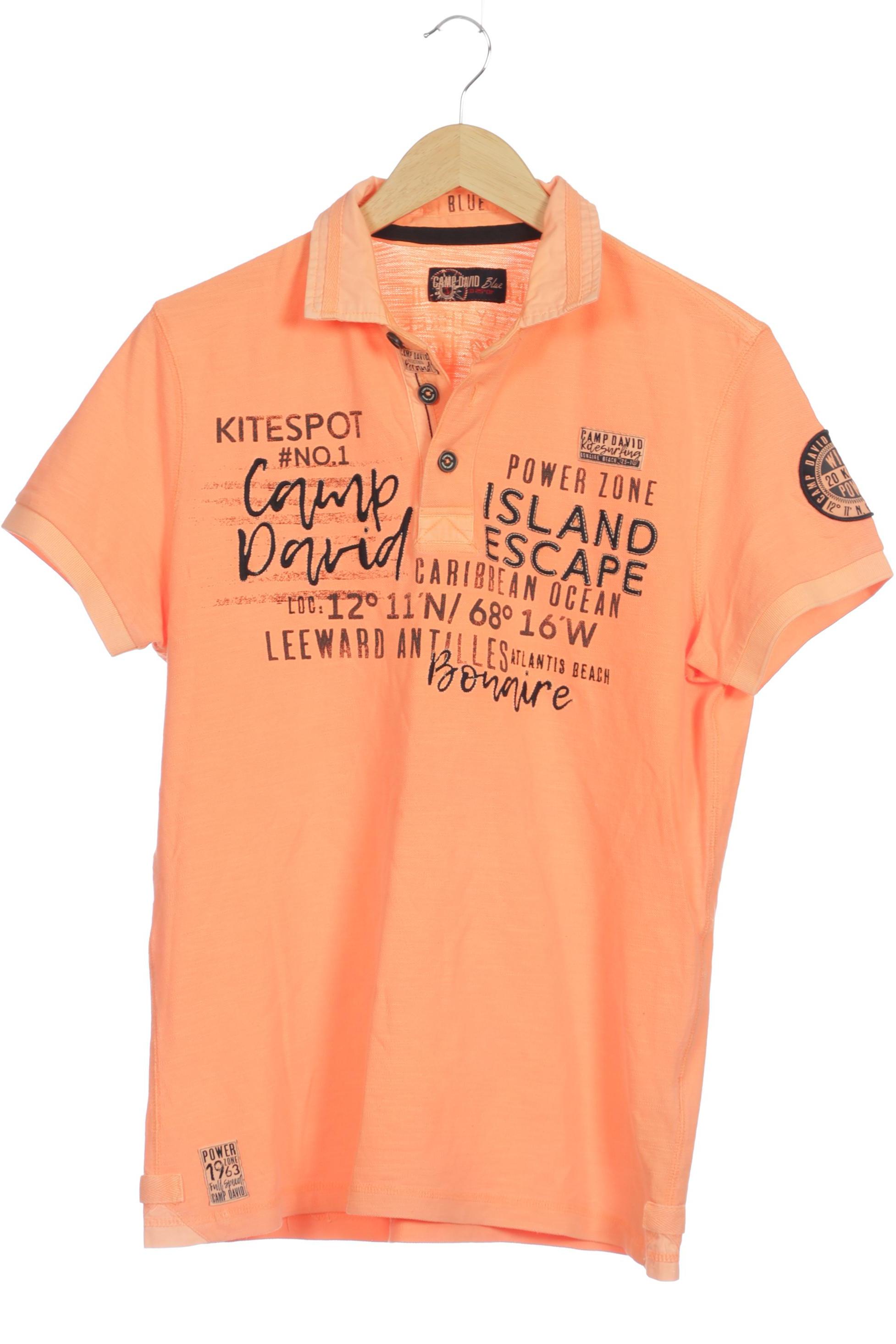 Thumbnail - Camp David Herren Poloshirt, orange, Gr.