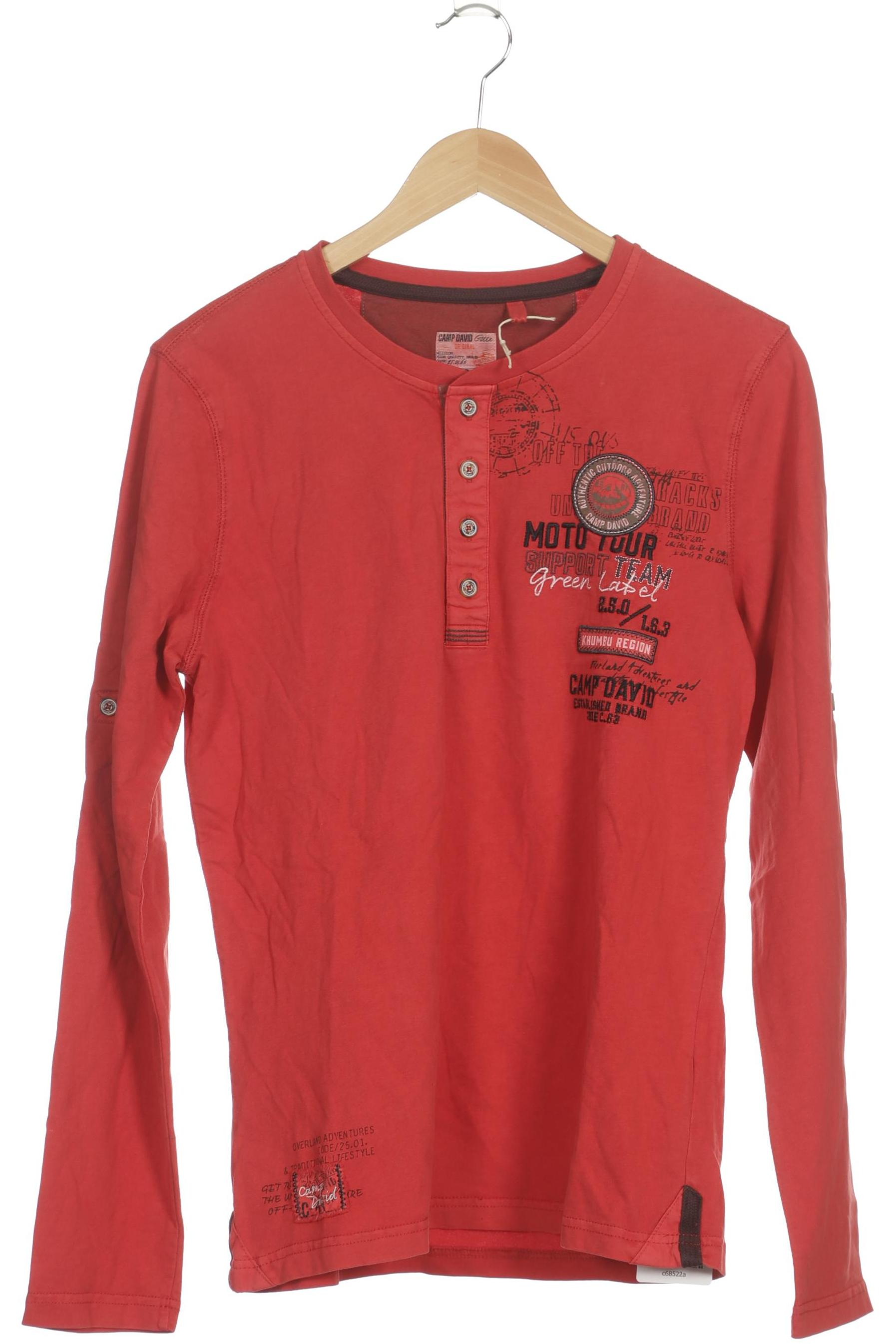 

Camp David Herren Langarmshirt, rot, Gr.