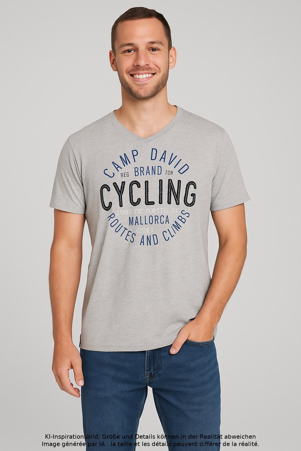 

Camp David Herren T-Shirt, grau, Gr. 52