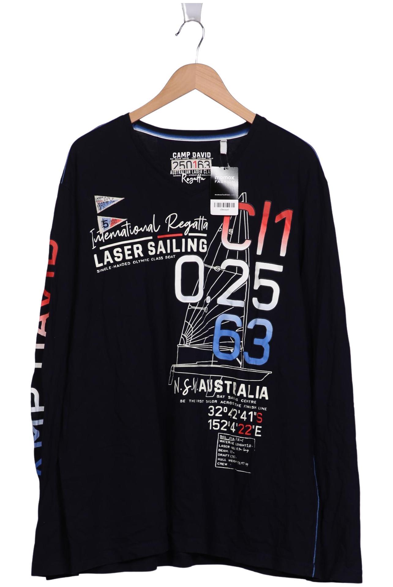 

Camp David Herren Langarmshirt, marineblau, Gr. 58