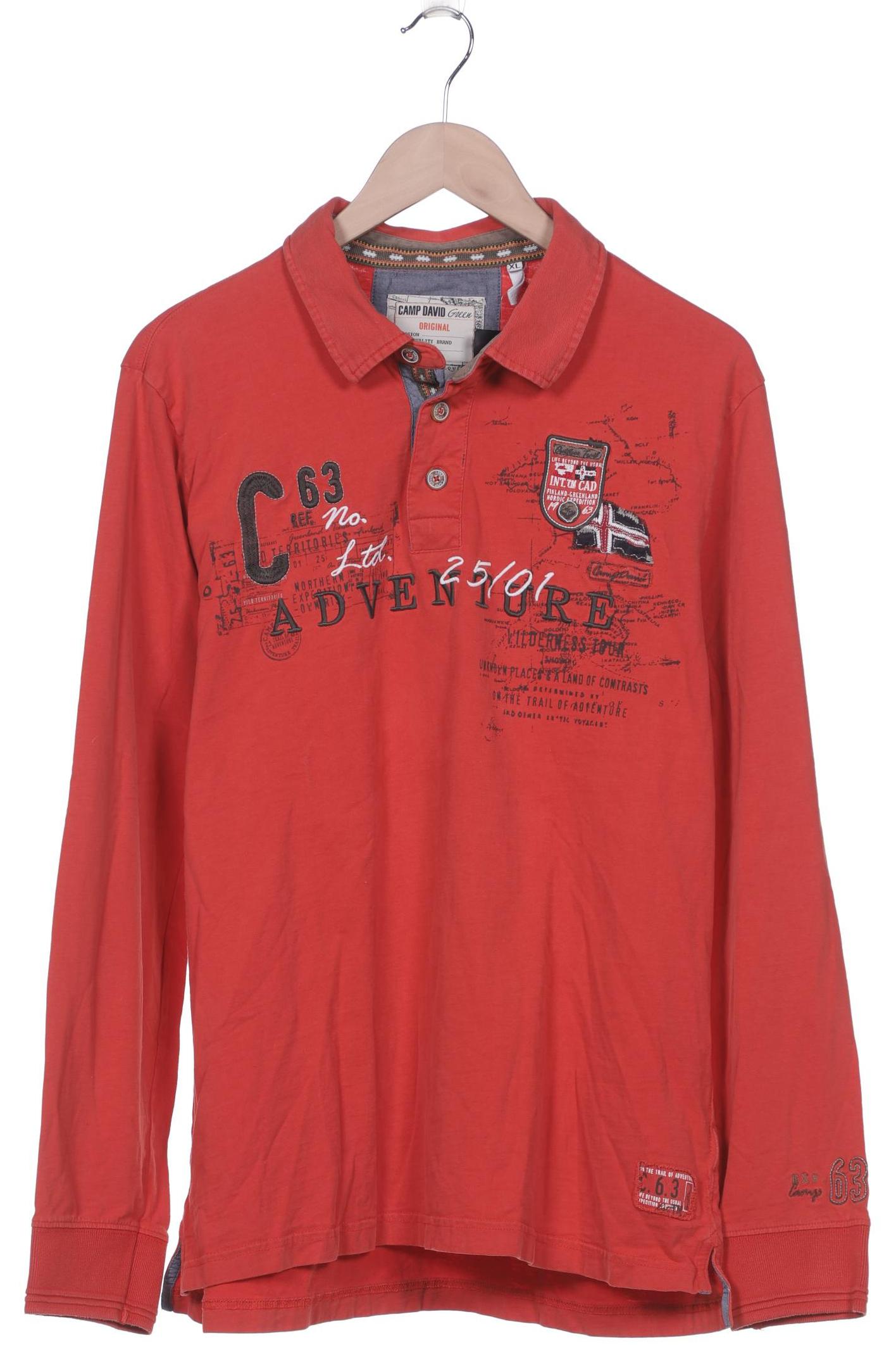 

Camp David Herren Poloshirt, rot