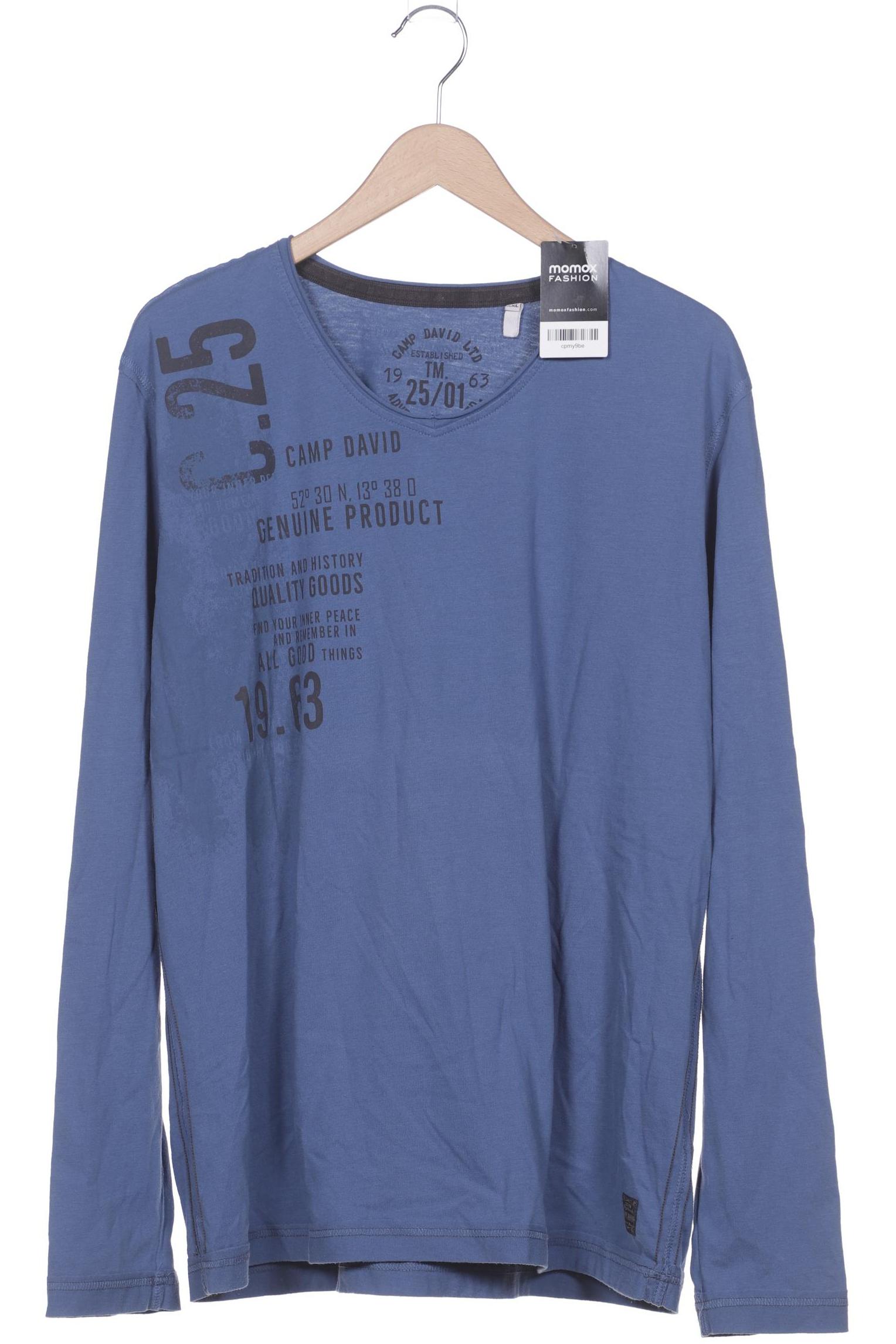 

Camp David Herren Langarmshirt, marineblau, Gr. 56
