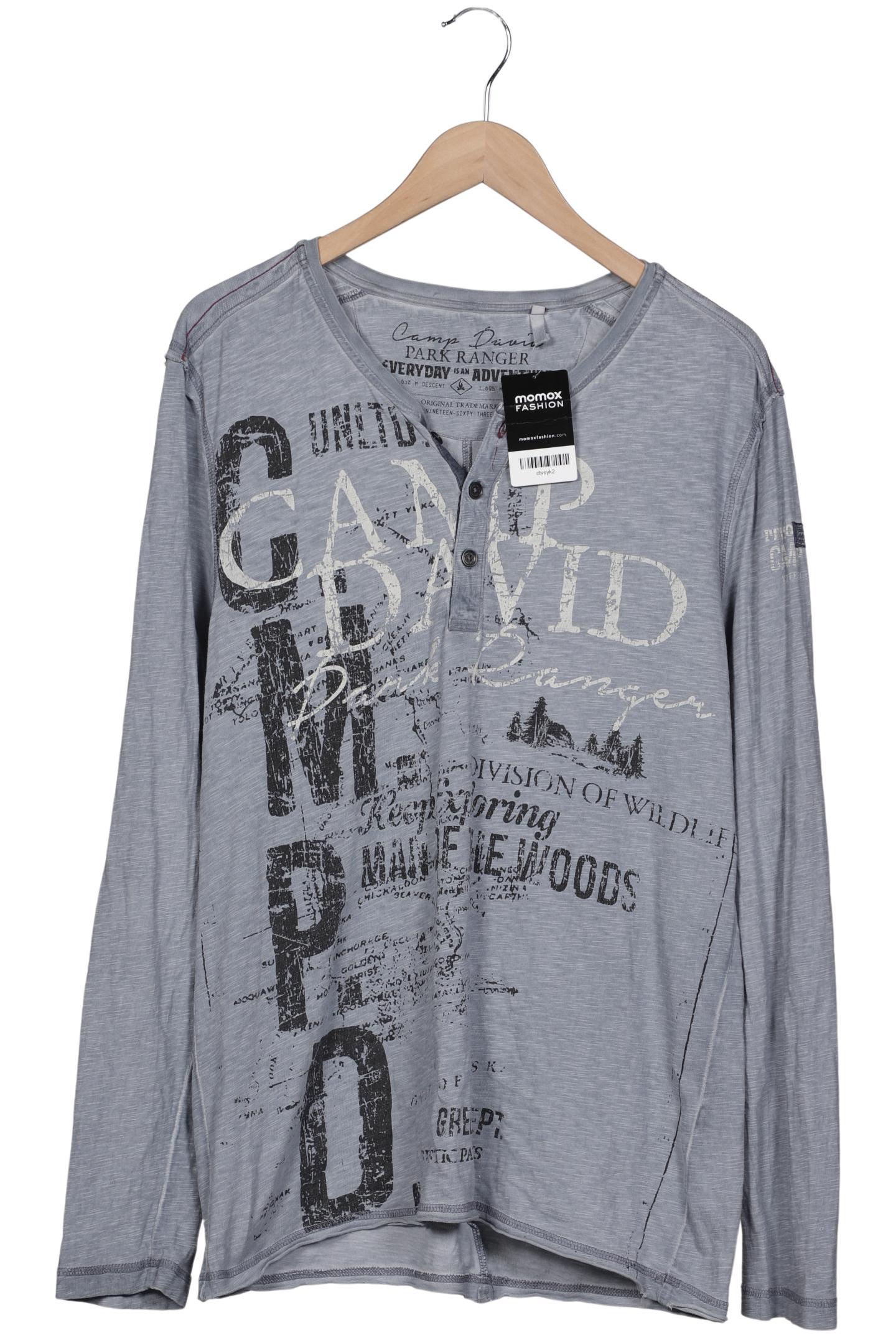 

Camp David Herren Langarmshirt, blau, Gr. 52