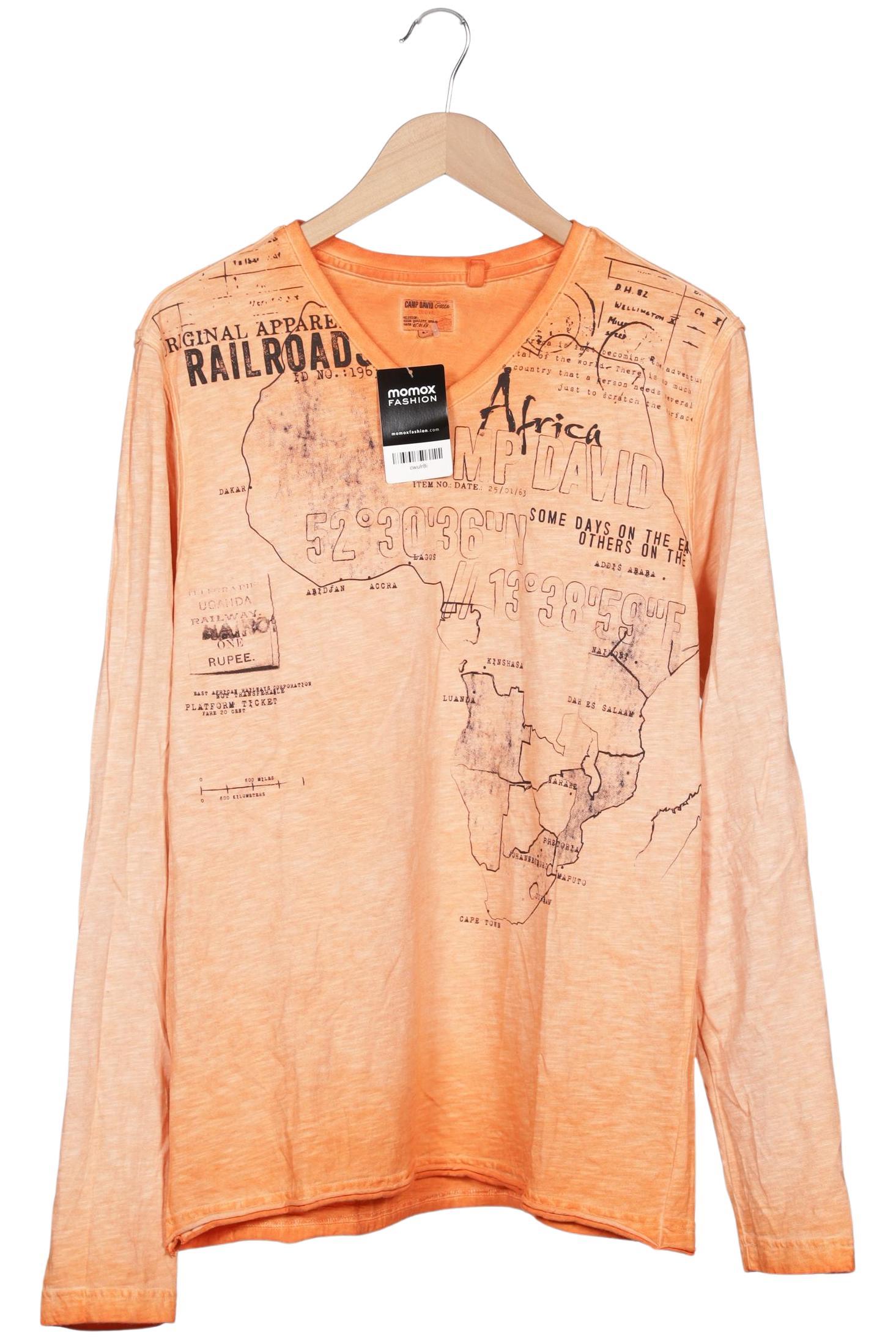 

Camp David Herren Langarmshirt, orange, Gr. 48