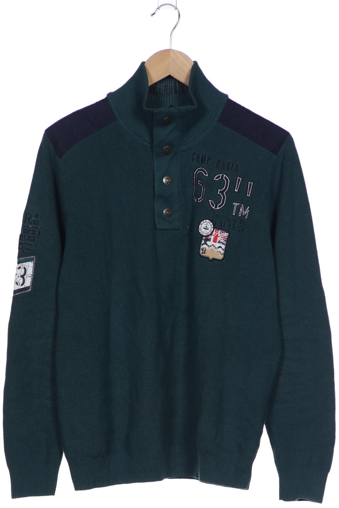 

Camp David Herren Pullover, türkis, Gr. 48