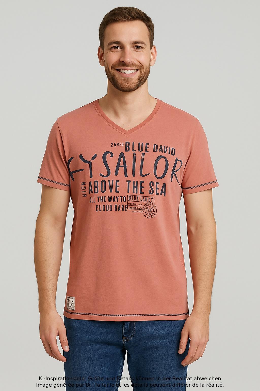 

Camp David Herren T-Shirt, orange, Gr. 54