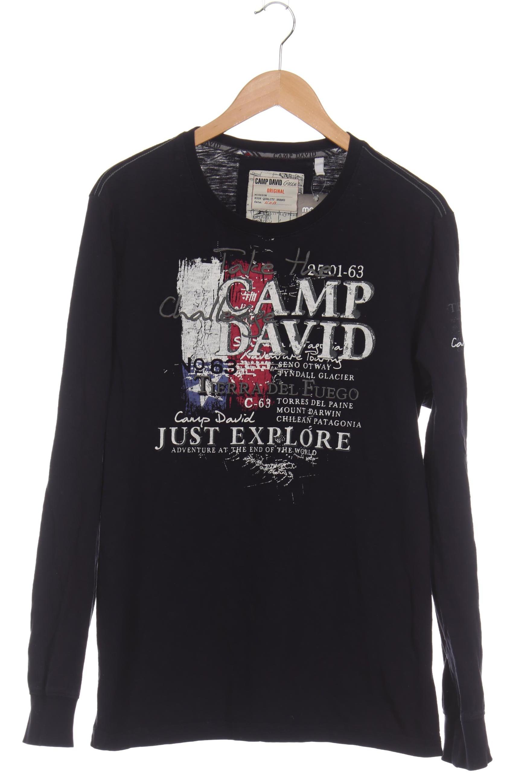 

Camp David Herren Langarmshirt, blau, Gr.