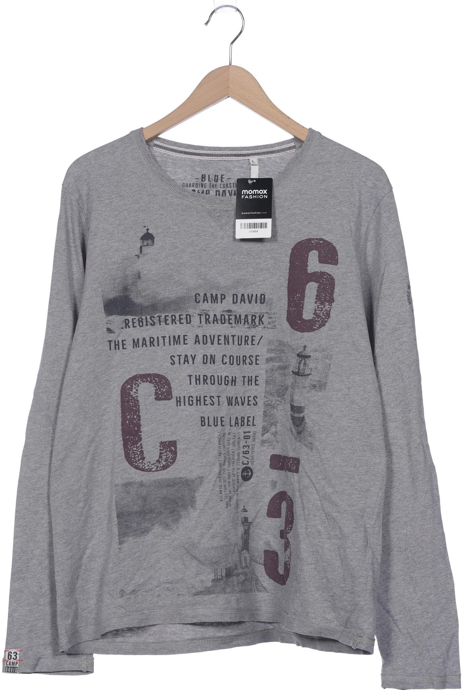 

Camp David Herren Langarmshirt, grau, Gr. 52