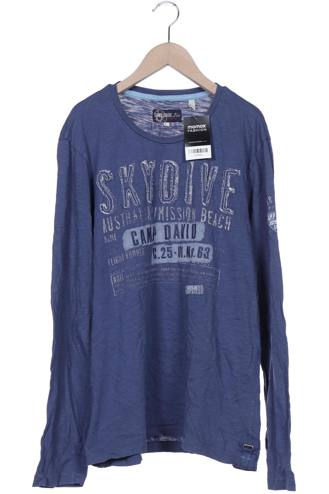 

Camp David Herren Langarmshirt, blau, Gr. 52
