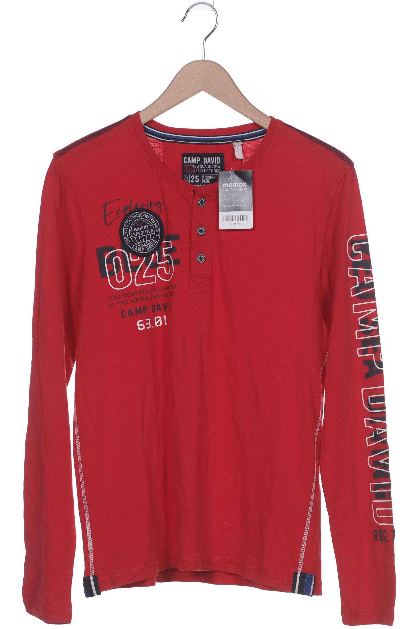 

Camp David Herren Langarmshirt, rot, Gr. 46