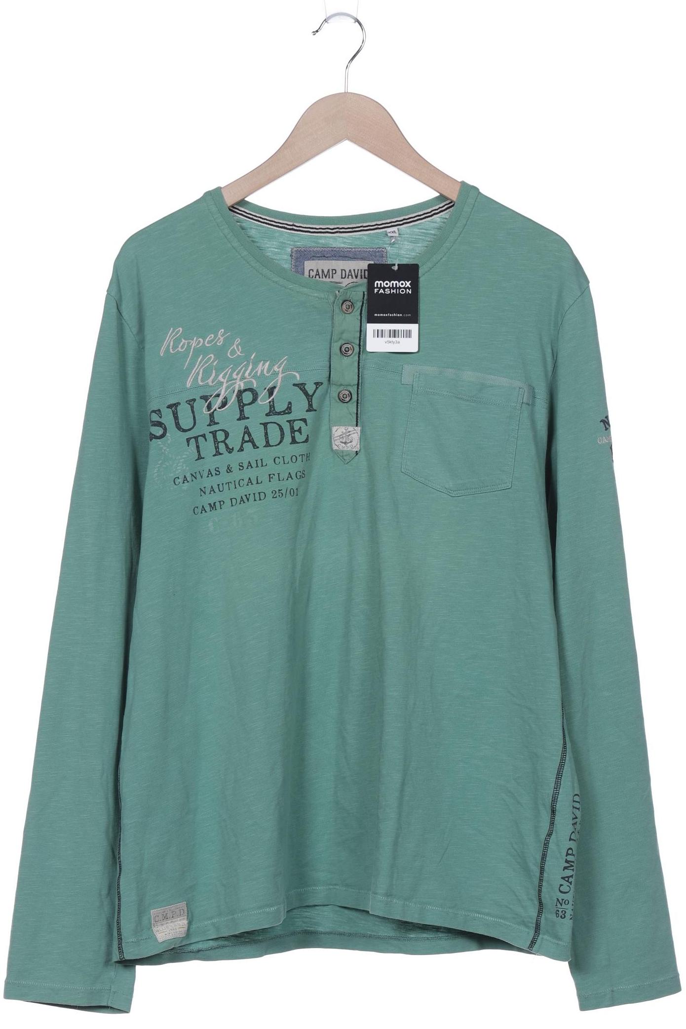

Camp David Herren Langarmshirt, grün, Gr. 56
