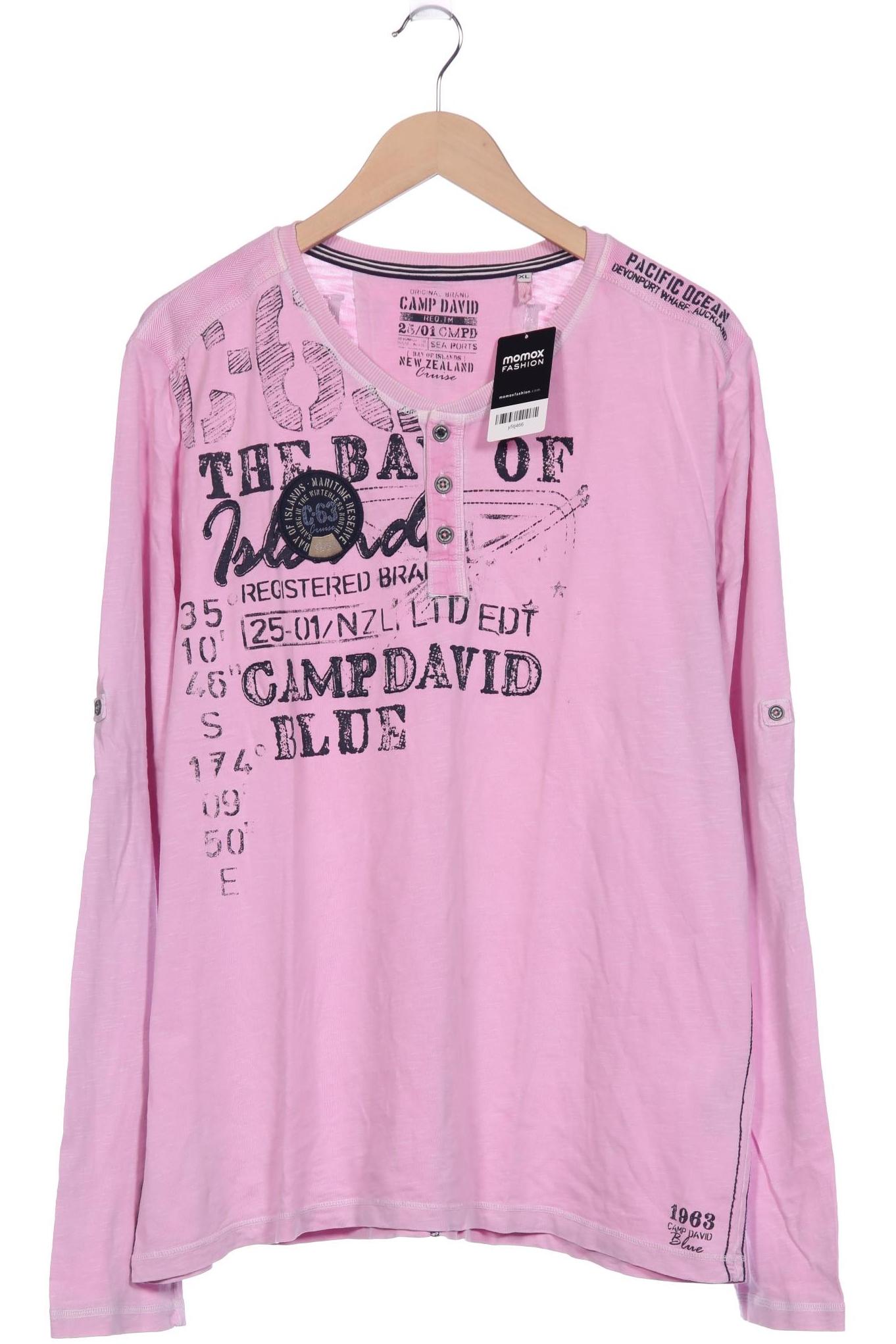 

Camp David Herren Langarmshirt, pink, Gr. 54