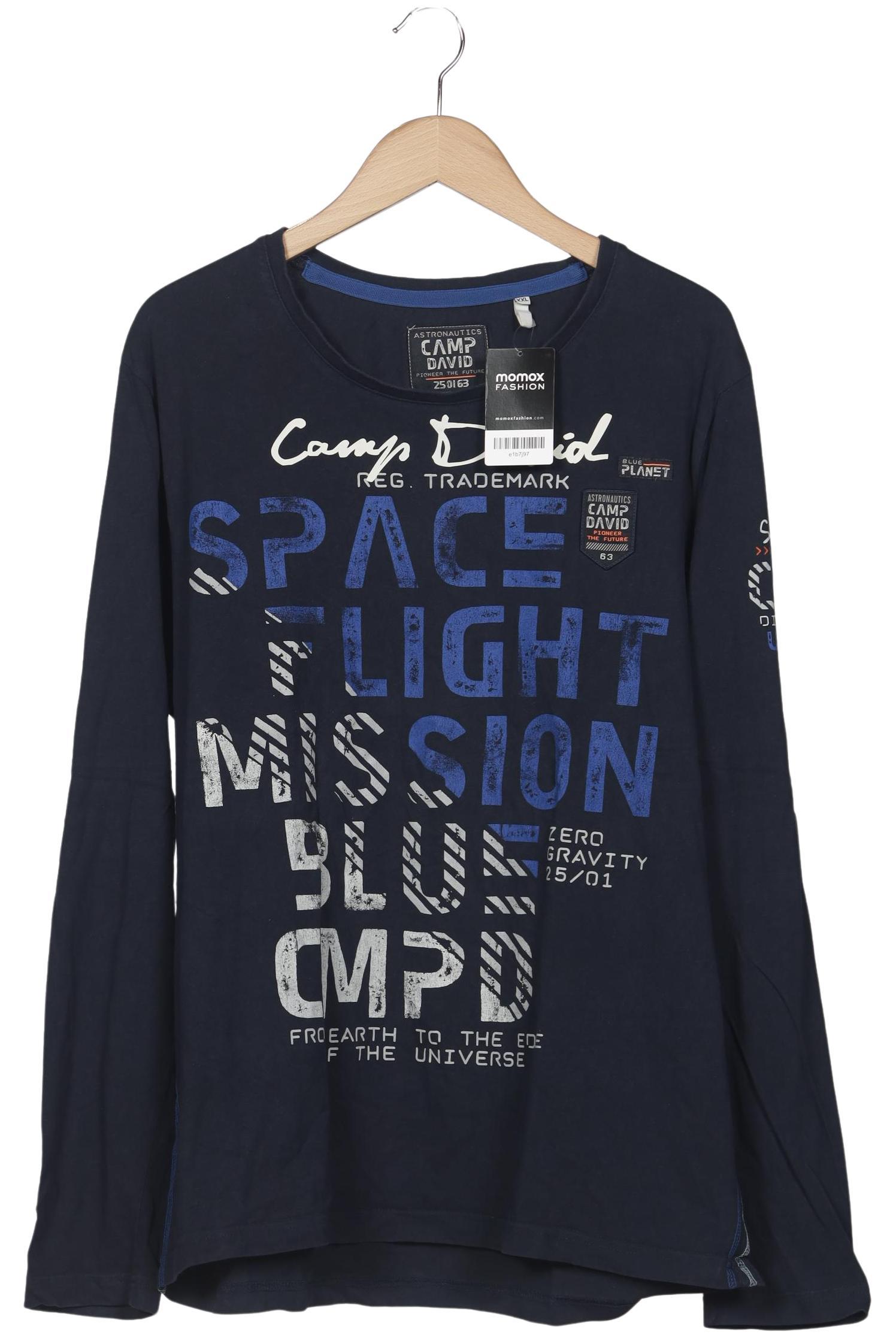 

Camp David Herren Langarmshirt, marineblau, Gr. 56