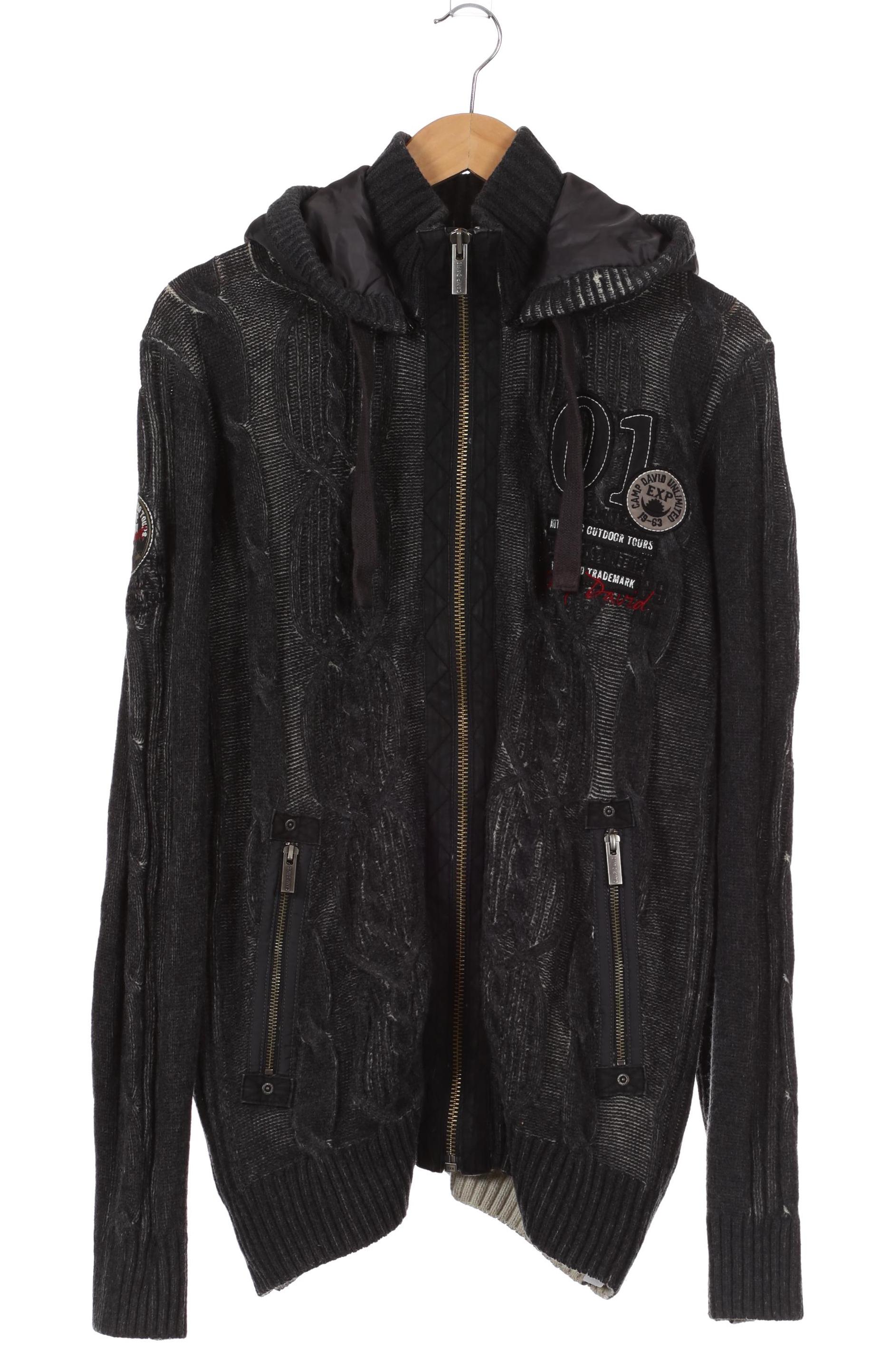 

Camp David Herren Strickjacke, grau, Gr. 52