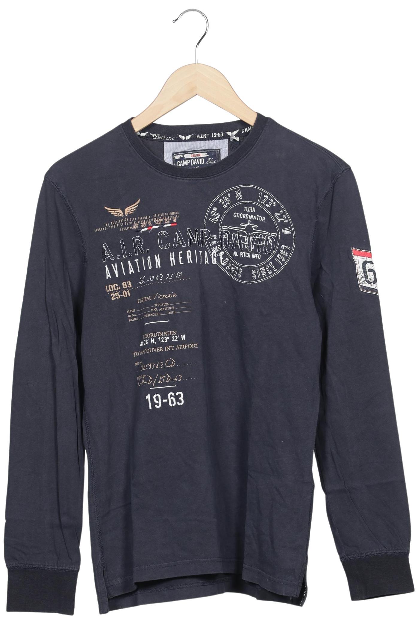 

Camp David Herren Langarmshirt, marineblau, Gr. 46