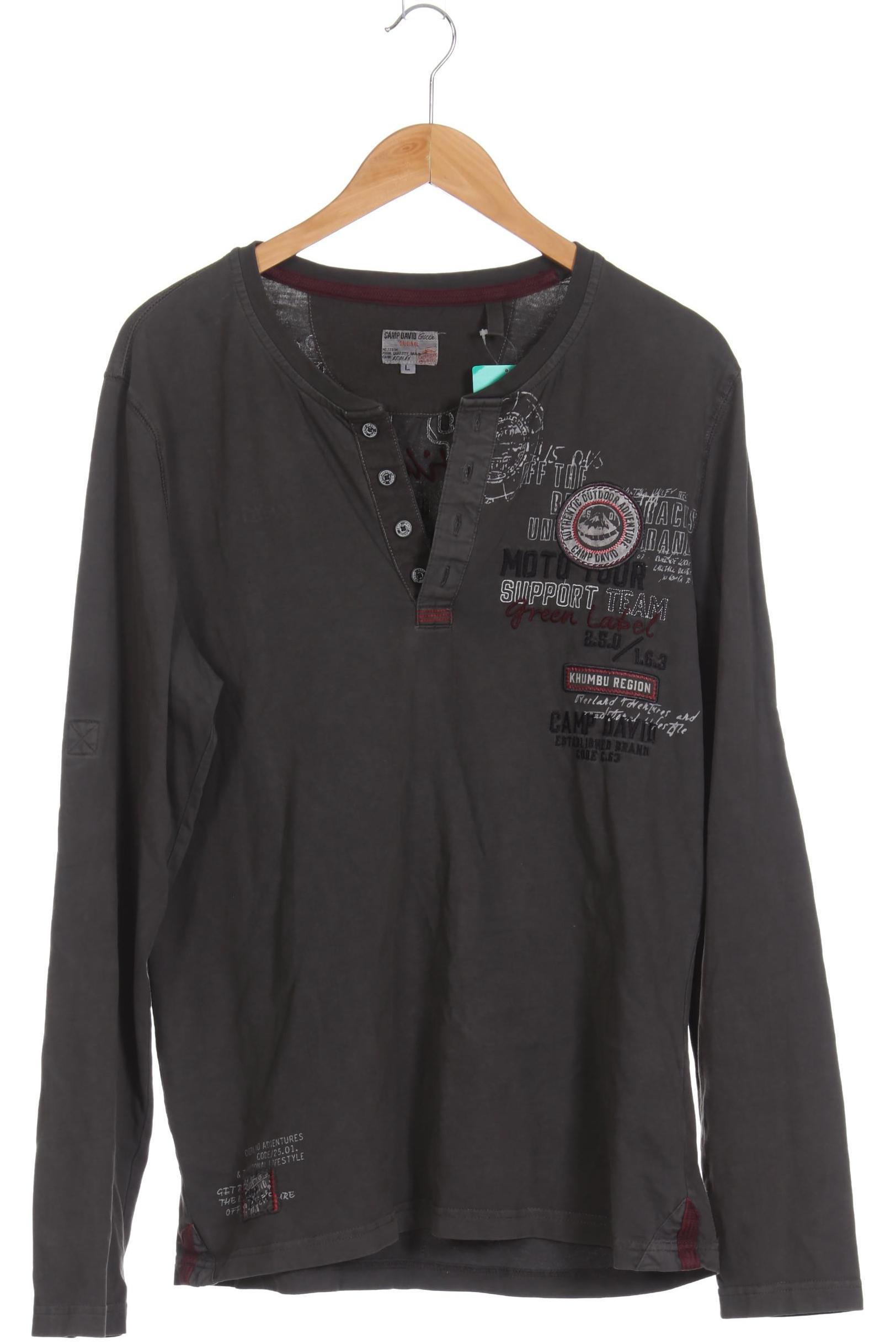 

Camp David Herren Langarmshirt, grau, Gr.