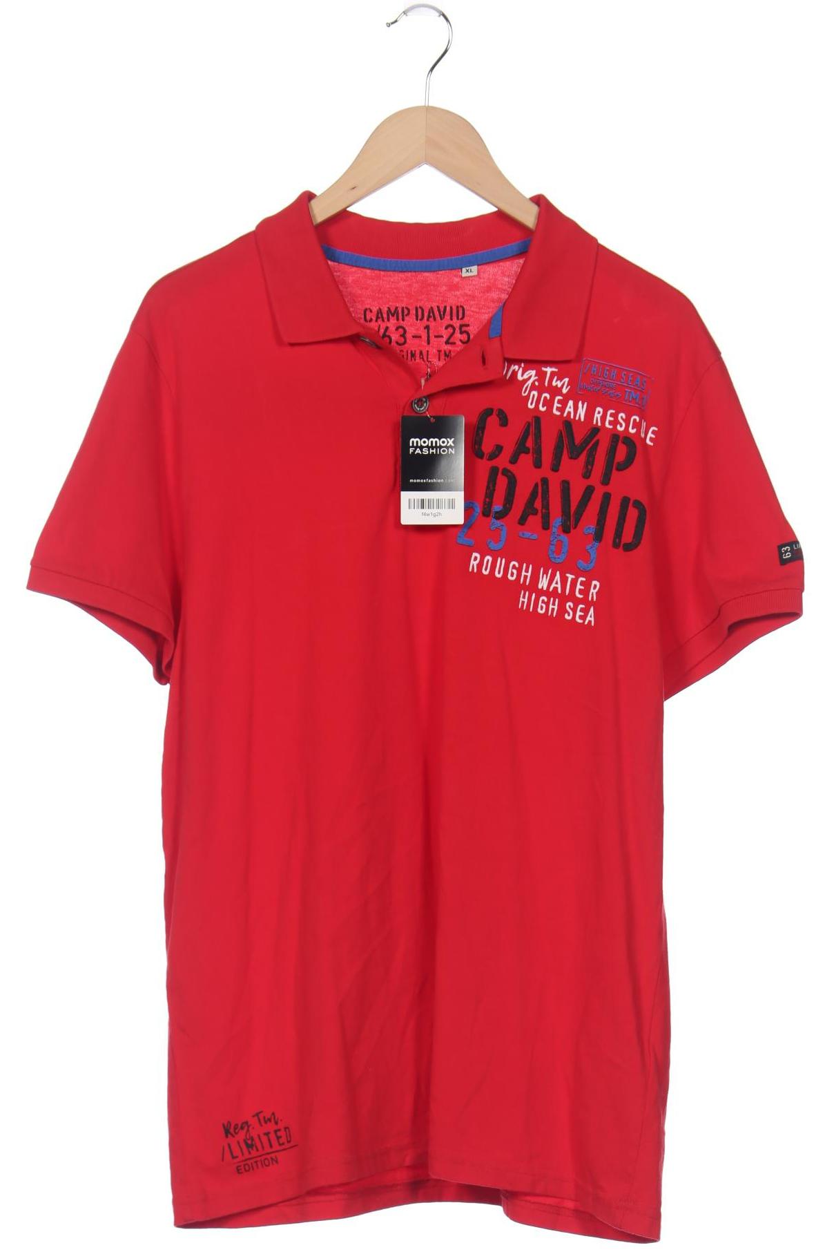 

Camp David Herren Poloshirt, rot