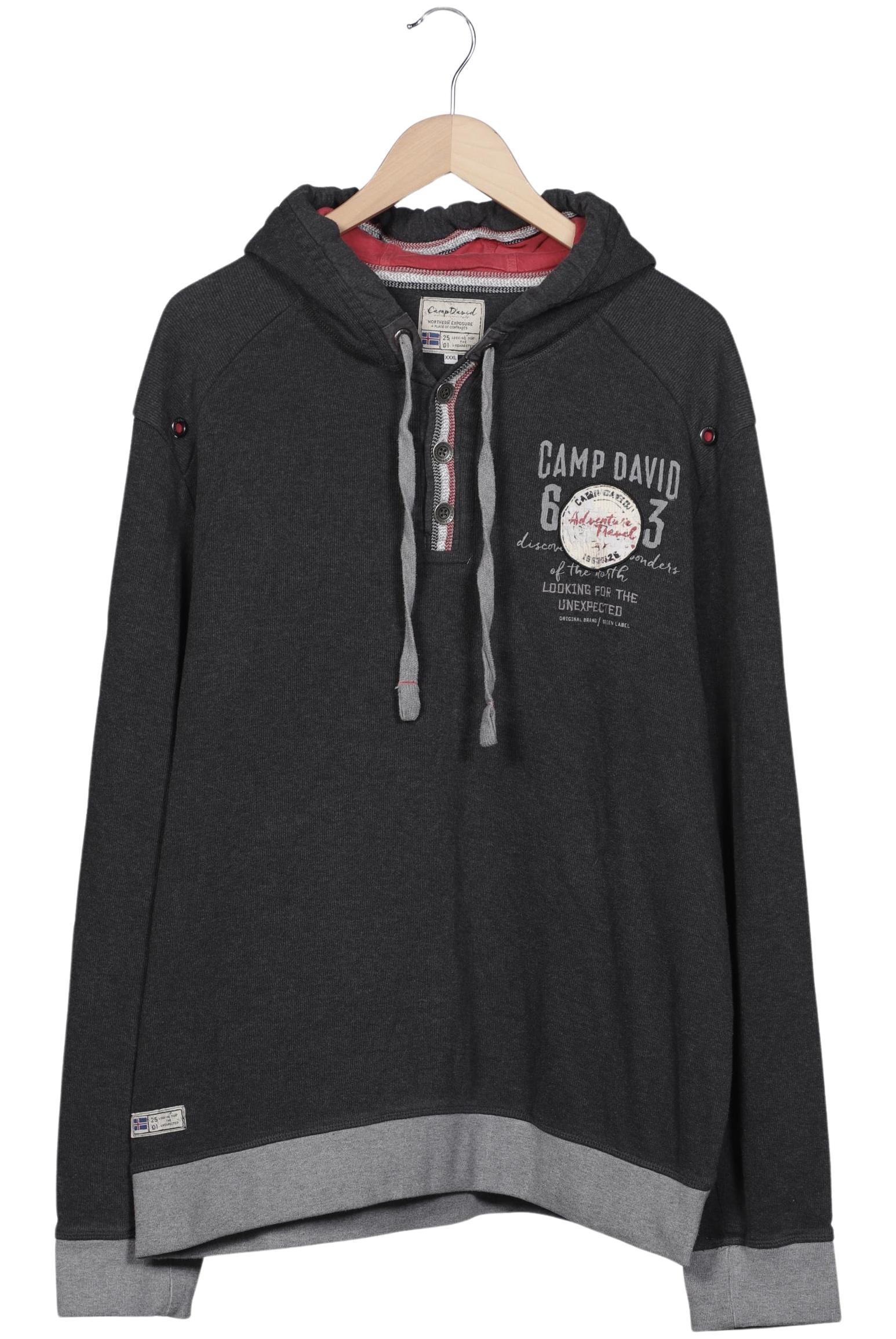 

Camp David Herren Kapuzenpullover, grau, Gr. 58
