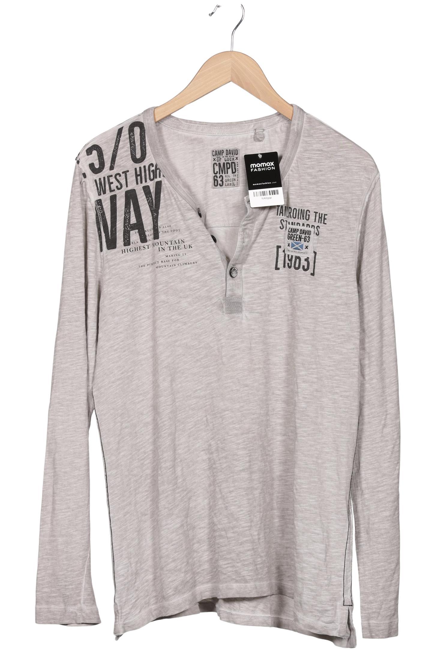 

Camp David Herren Langarmshirt, grau, Gr. 48