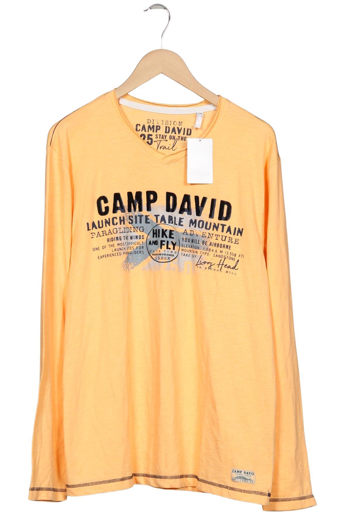 Thumbnail - Camp David Herren Langarmshirt, orange, Gr. 56