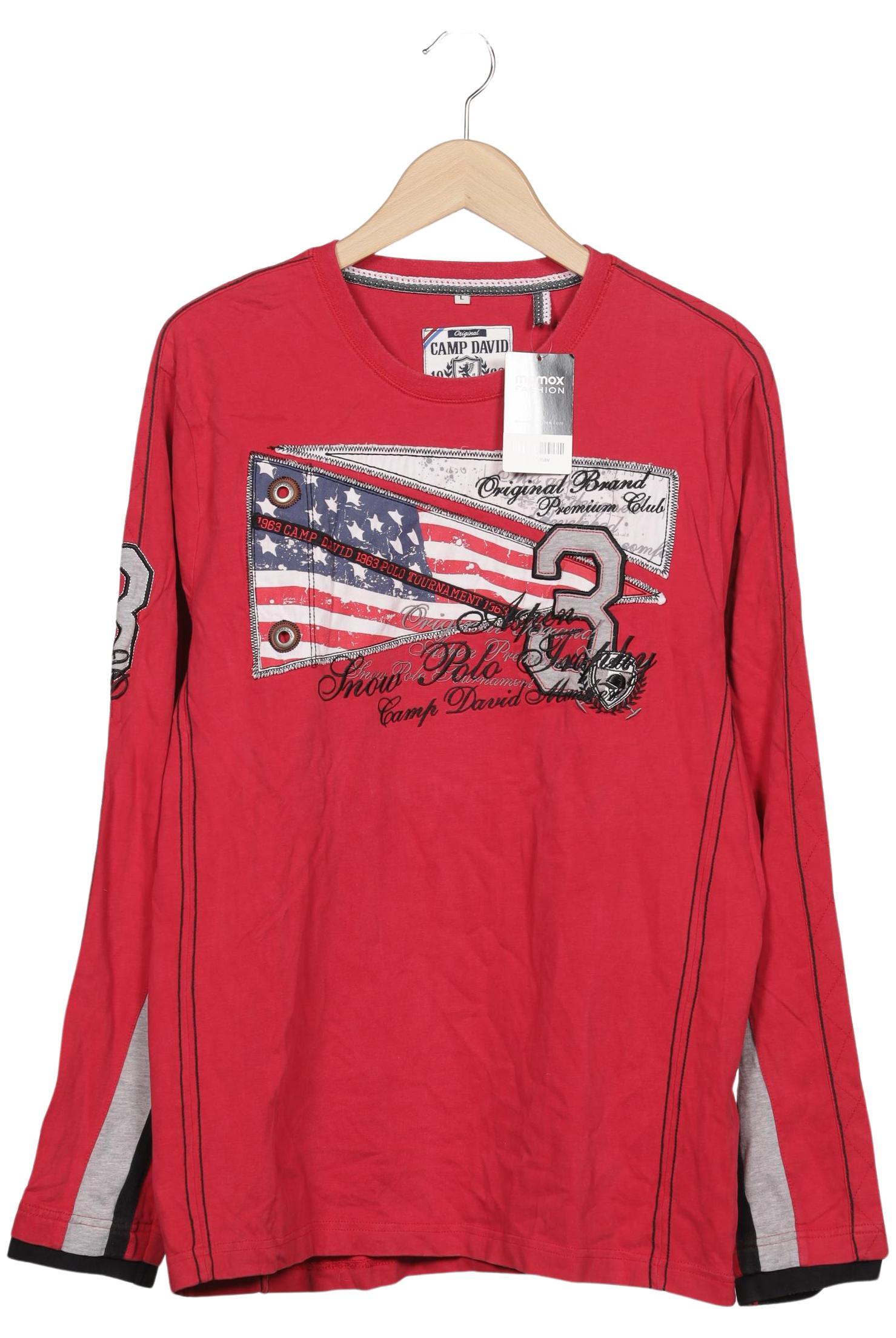 

Camp David Herren Langarmshirt, rot, Gr. 52