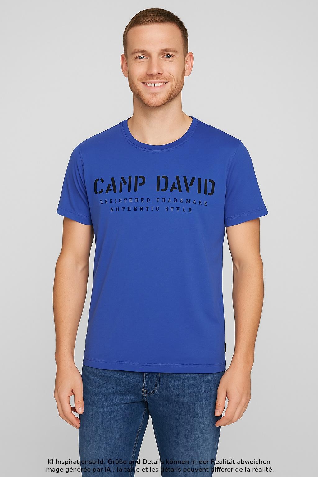 

Camp David Herren T-Shirt, blau, Gr. 46