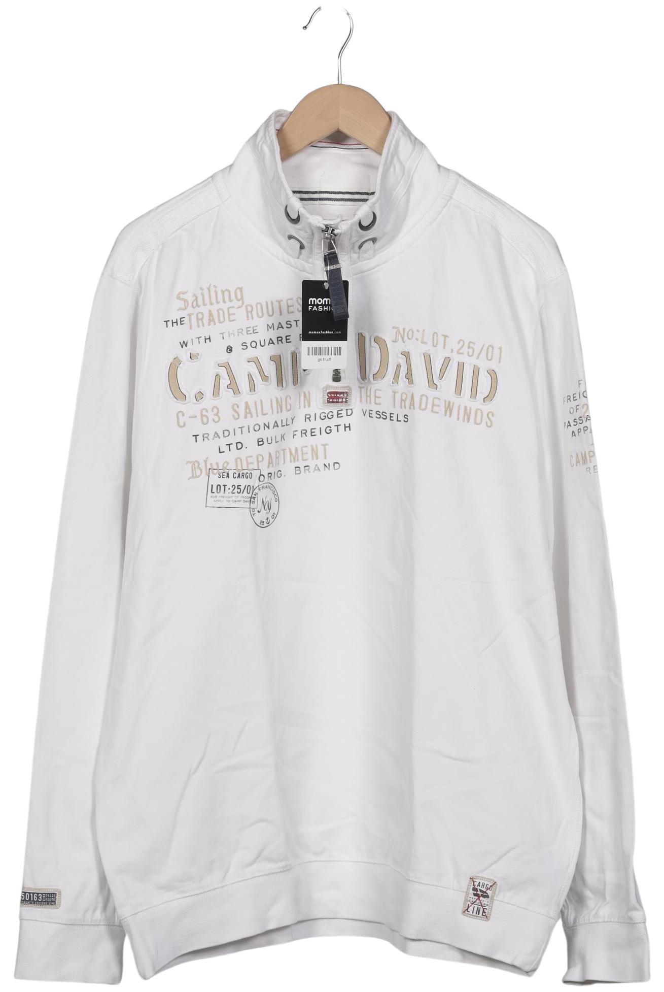 Thumbnail - Camp David Herren Sweatshirt, weiß, Gr. 56