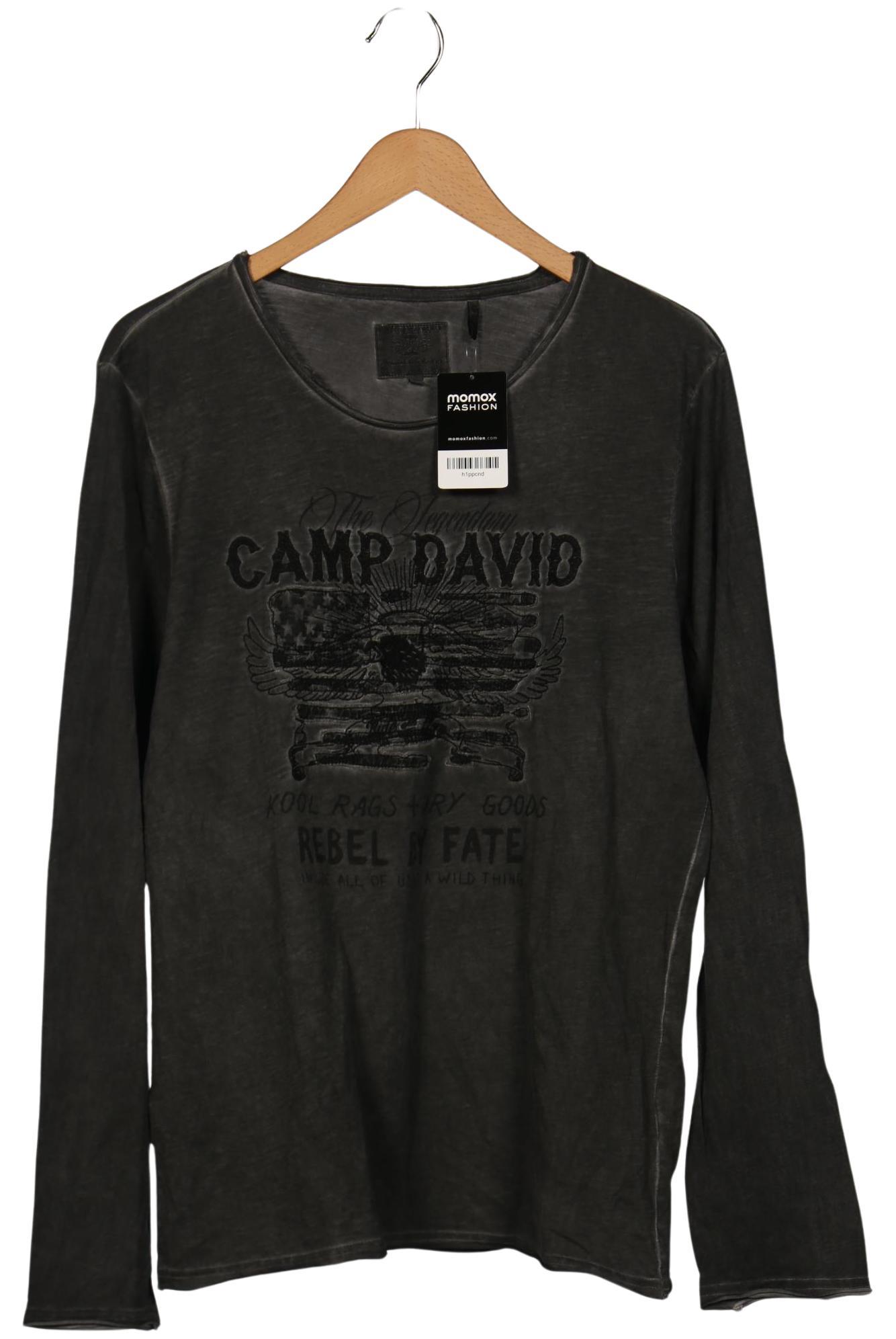 Thumbnail - Camp David Herren Langarmshirt, grau, Gr. 48