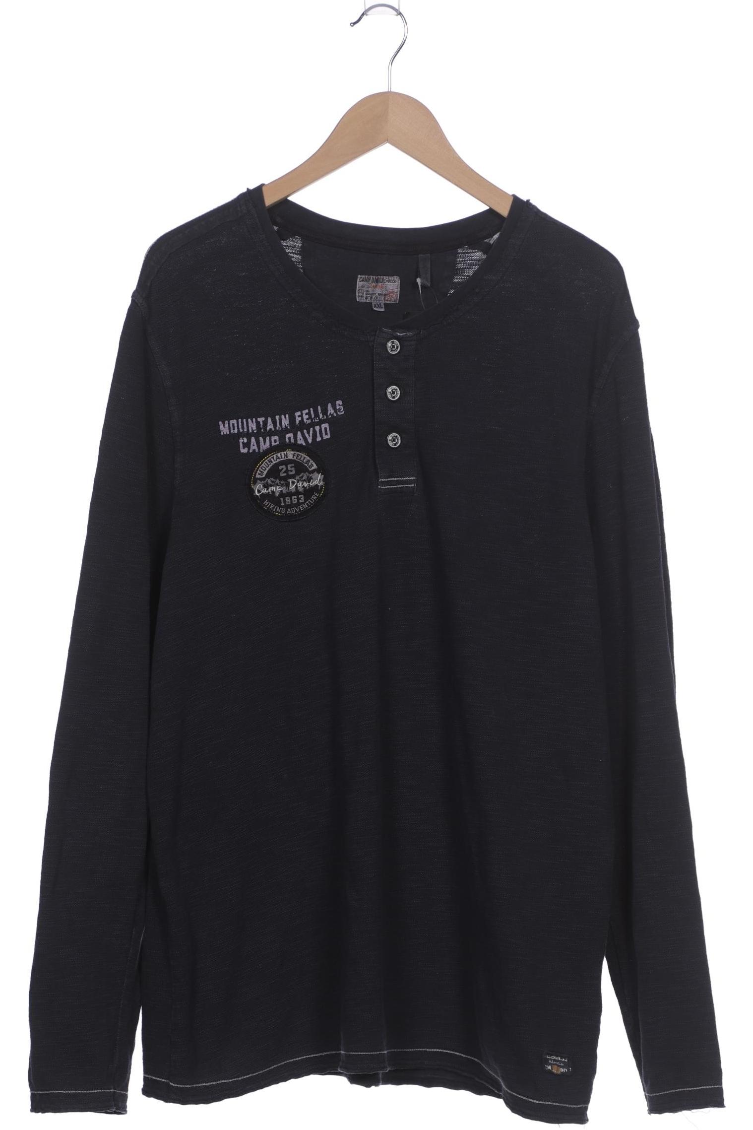 

Camp David Herren Langarmshirt, marineblau, Gr. 56