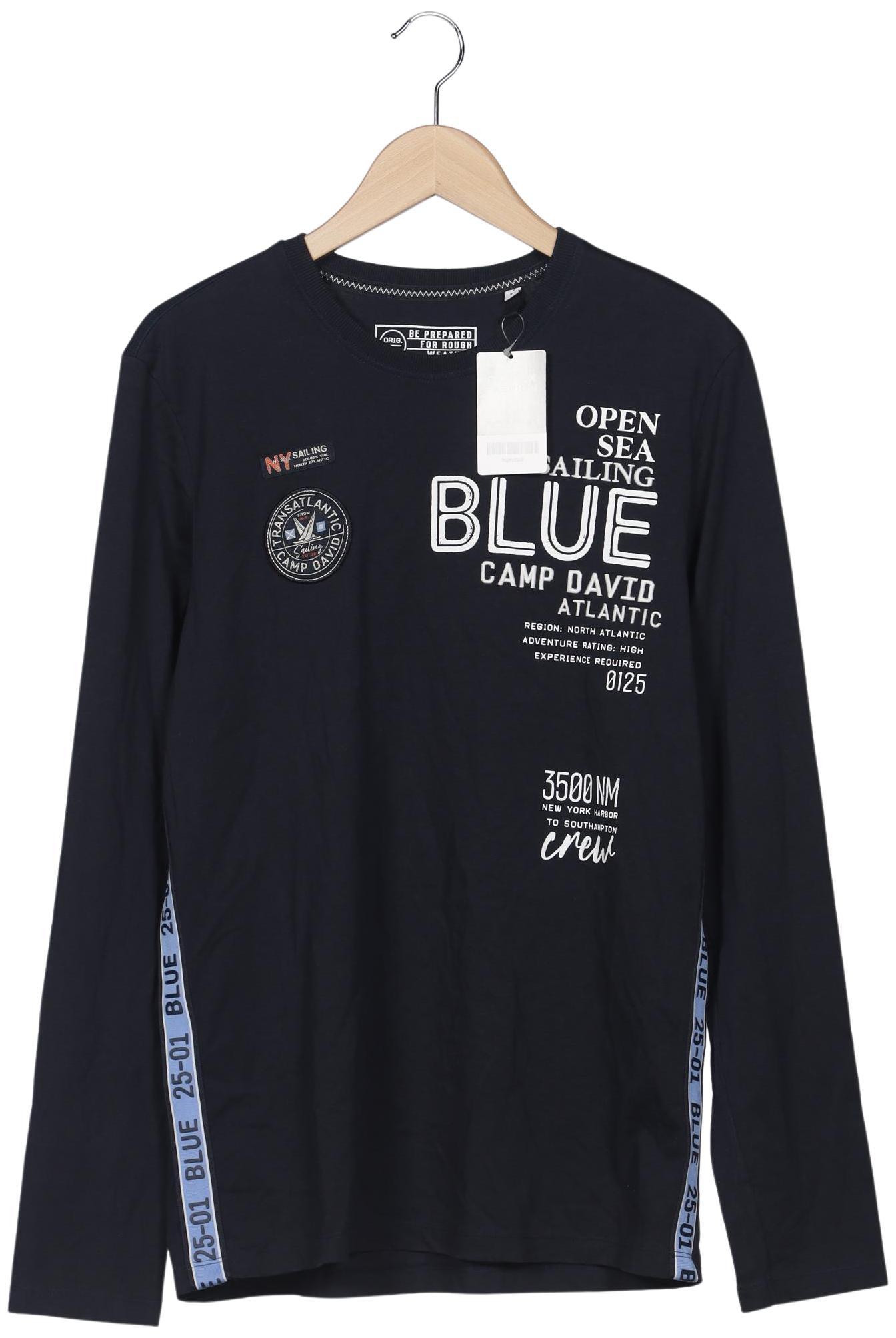 Thumbnail - Camp David Herren Langarmshirt, marineblau, Gr. 48