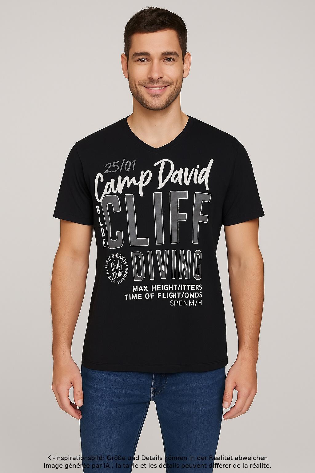 

Camp David Herren T-Shirt, schwarz, Gr. 58