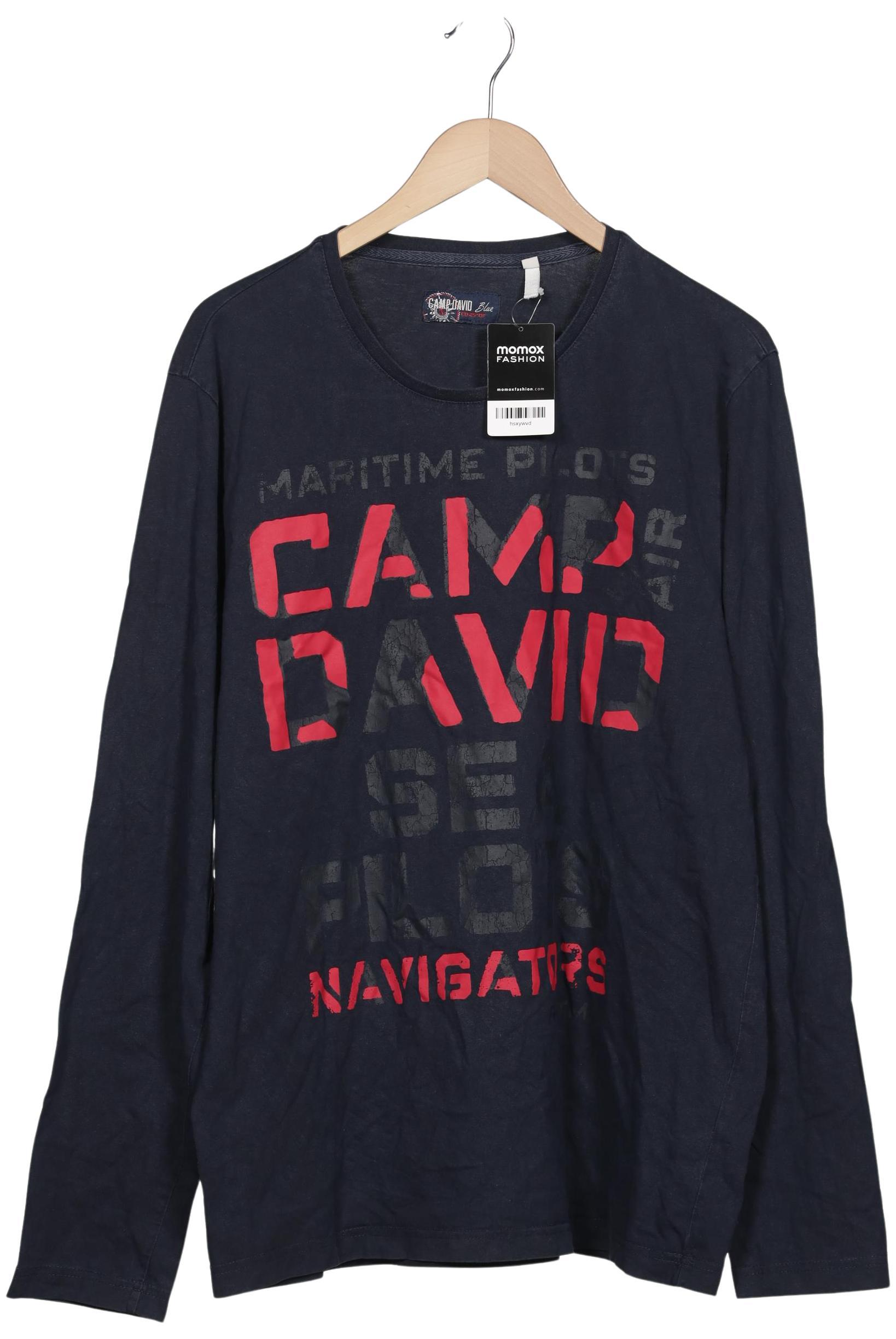 

Camp David Herren Langarmshirt, marineblau, Gr. 56