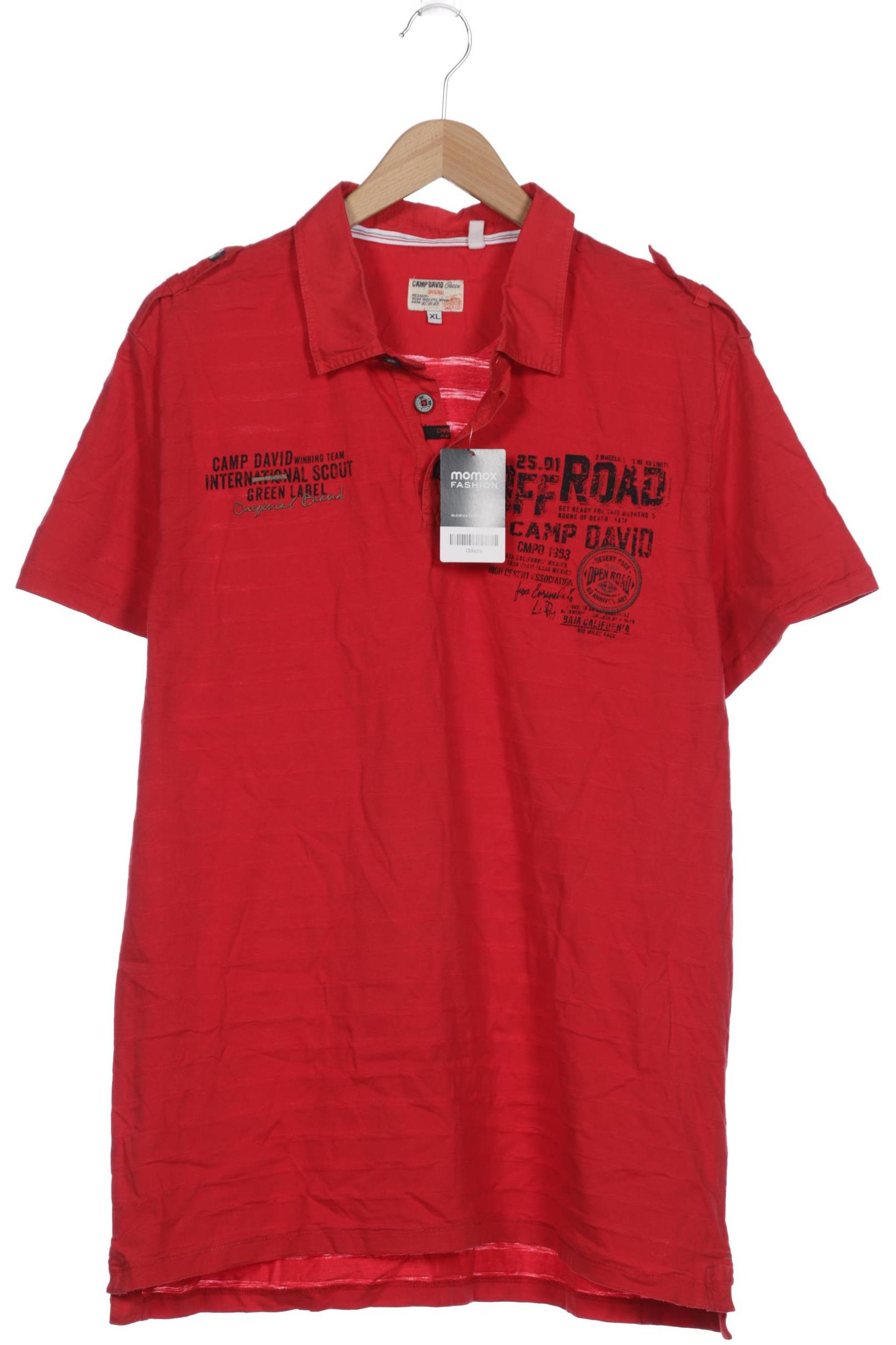 

Camp David Herren Poloshirt, rot
